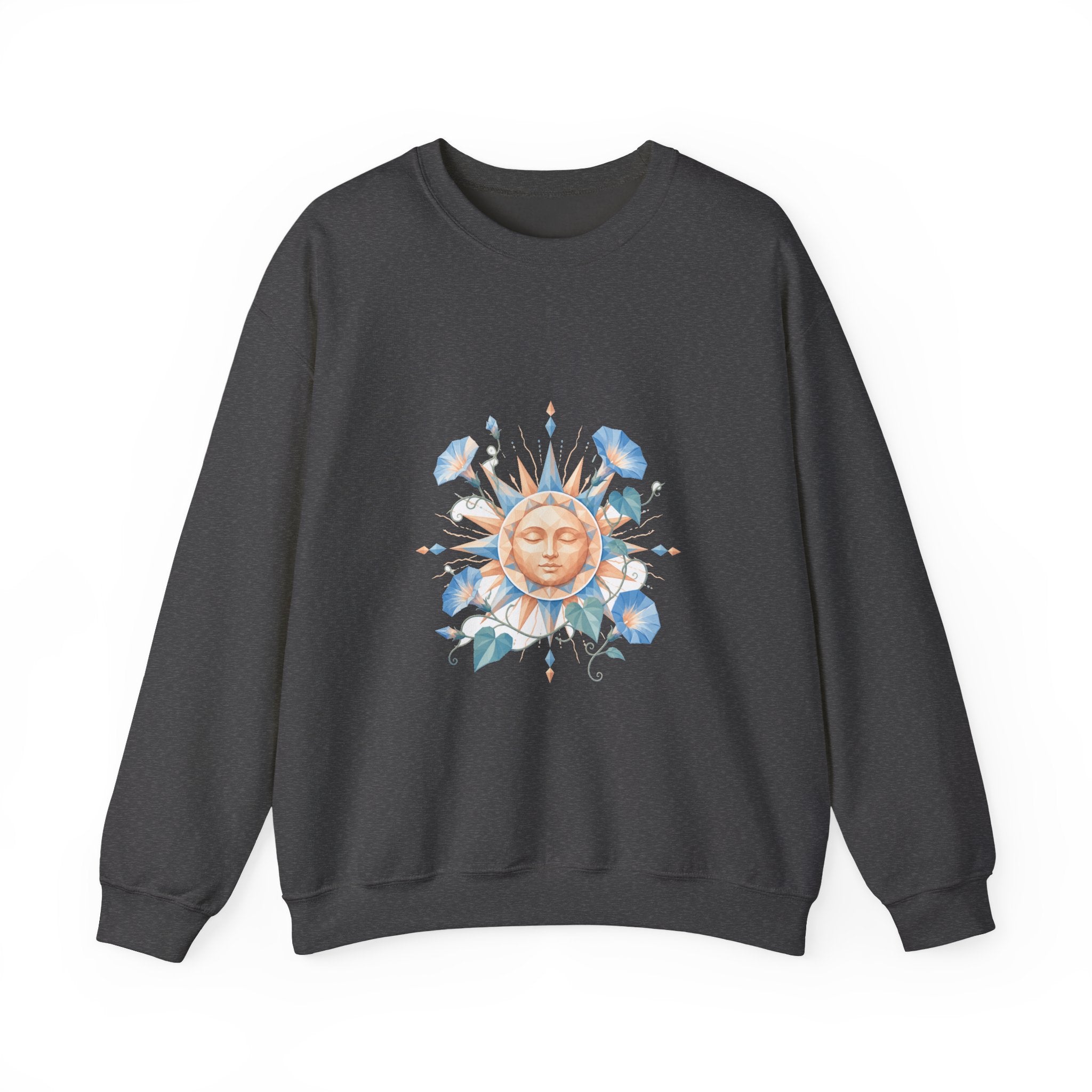 Matching Couple Sweatshirt - Sun & Moon Matching Couple Premium Fleece Sweatshirt Geometric Art His Hers Love Gift - Design B