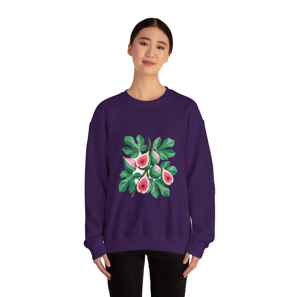 Matching Couple Sweatshirt - Olive Branch & Fig Matching Couple Comfort Colors Crew Geometric Art His Hers Love Gift - Design B