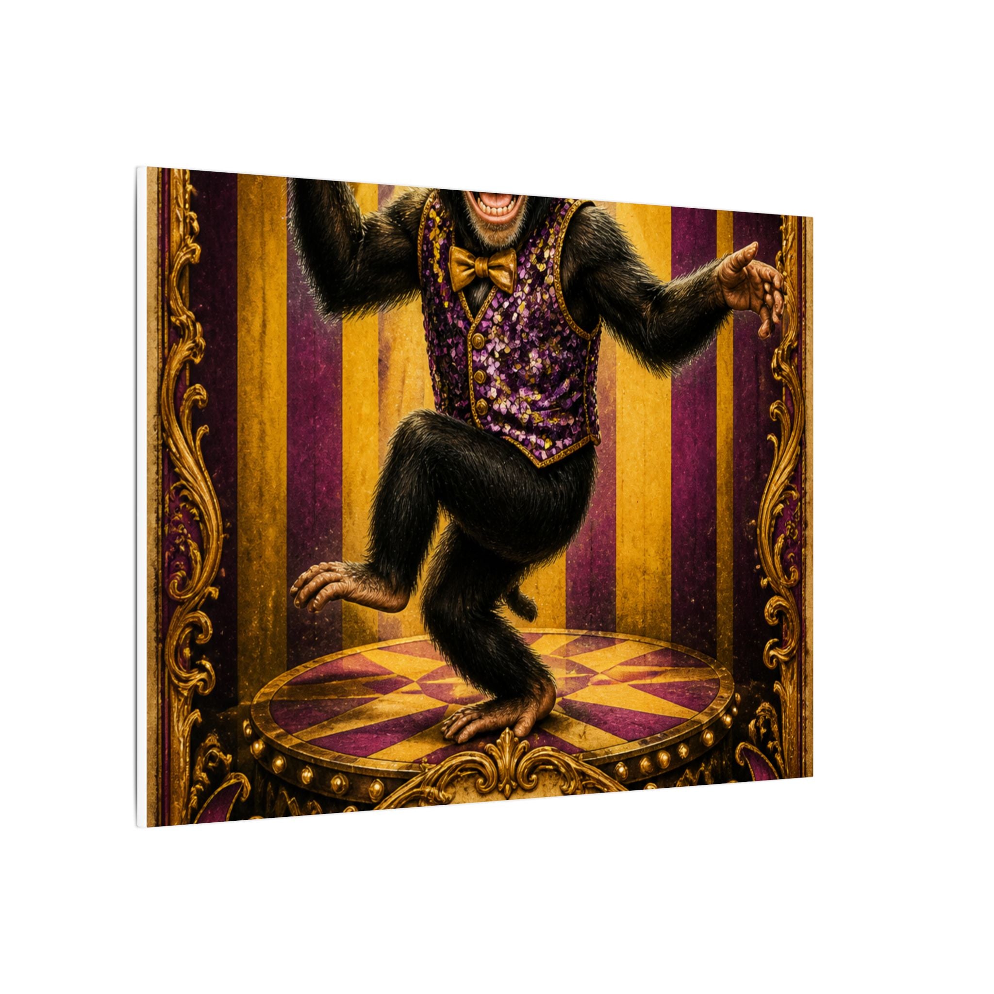 Dancing Monkey Wall Art Canvas 24×36 Baroque Studio Decor Maximalist Print