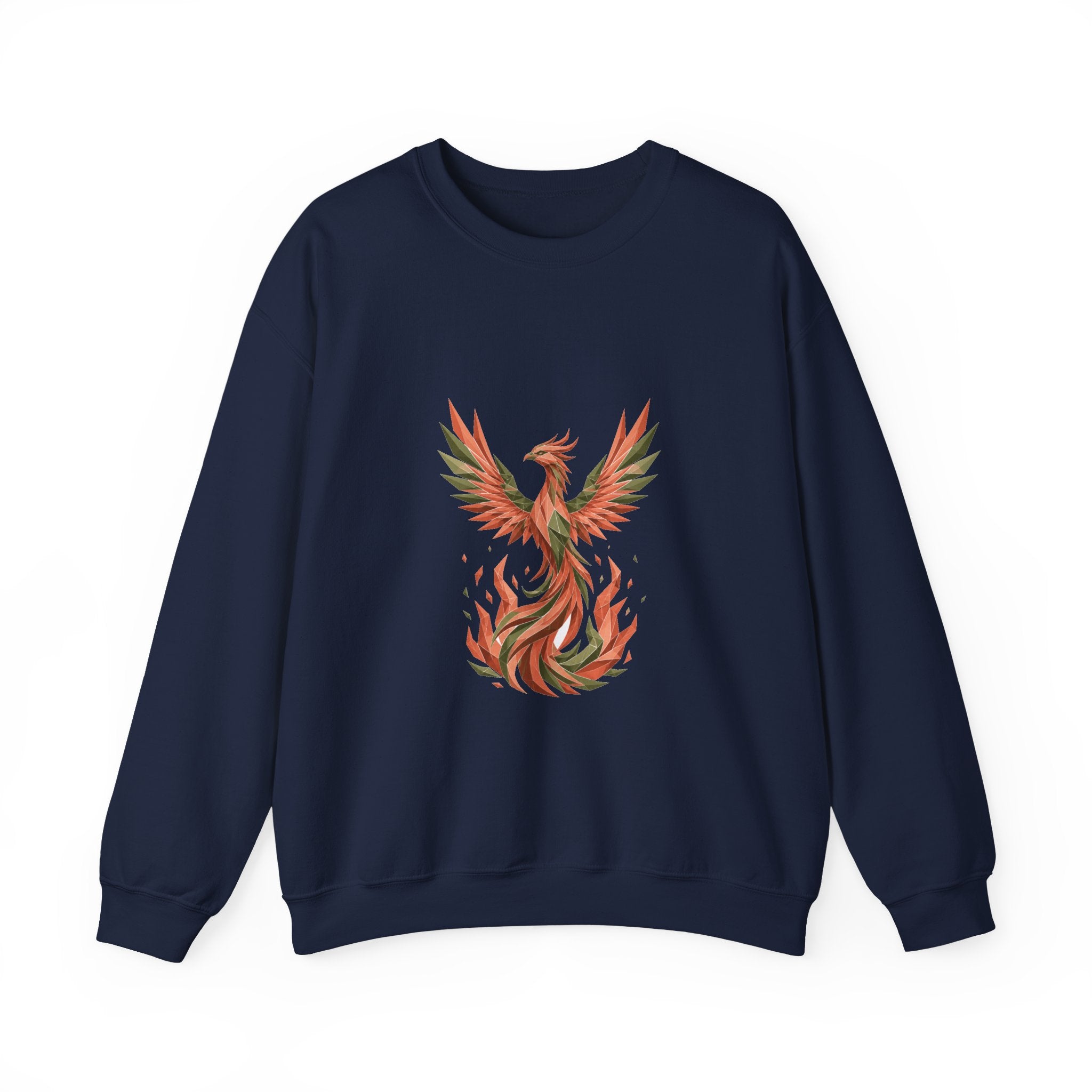Matching Couple Sweatshirt - Dragon & Phoenix Matching Couple Comfort Colors Crew Geometric Art His Hers Love Gift - Design B