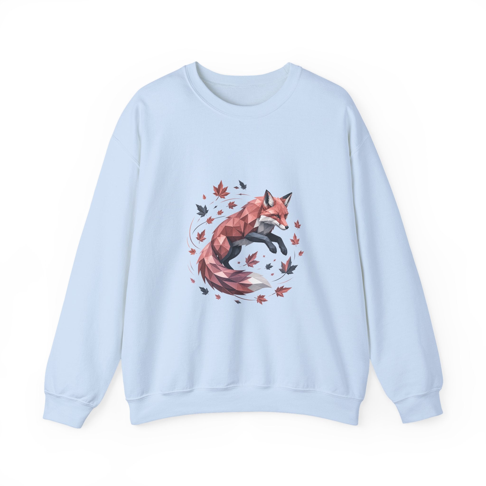 Matching Couple Sweatshirt - Fox & Rabbit Matching Couple Crewneck Sweatshirt Geometric Art His Hers Couple Gift - Design A