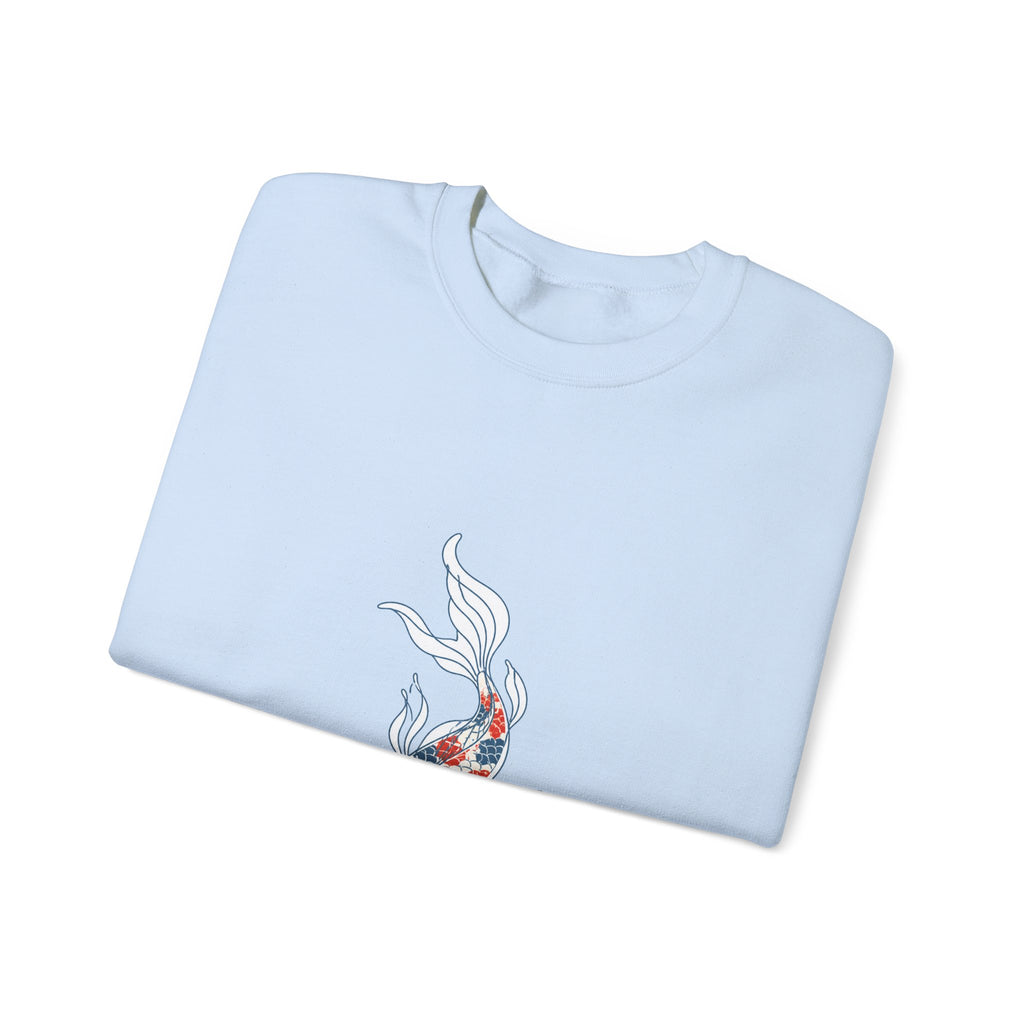 Matching Couple Sweatshirt - Koi Fish Yin Yang Matching Couple Crewneck Sweatshirt Minimalist Art His Hers Valentine Gift - Design B