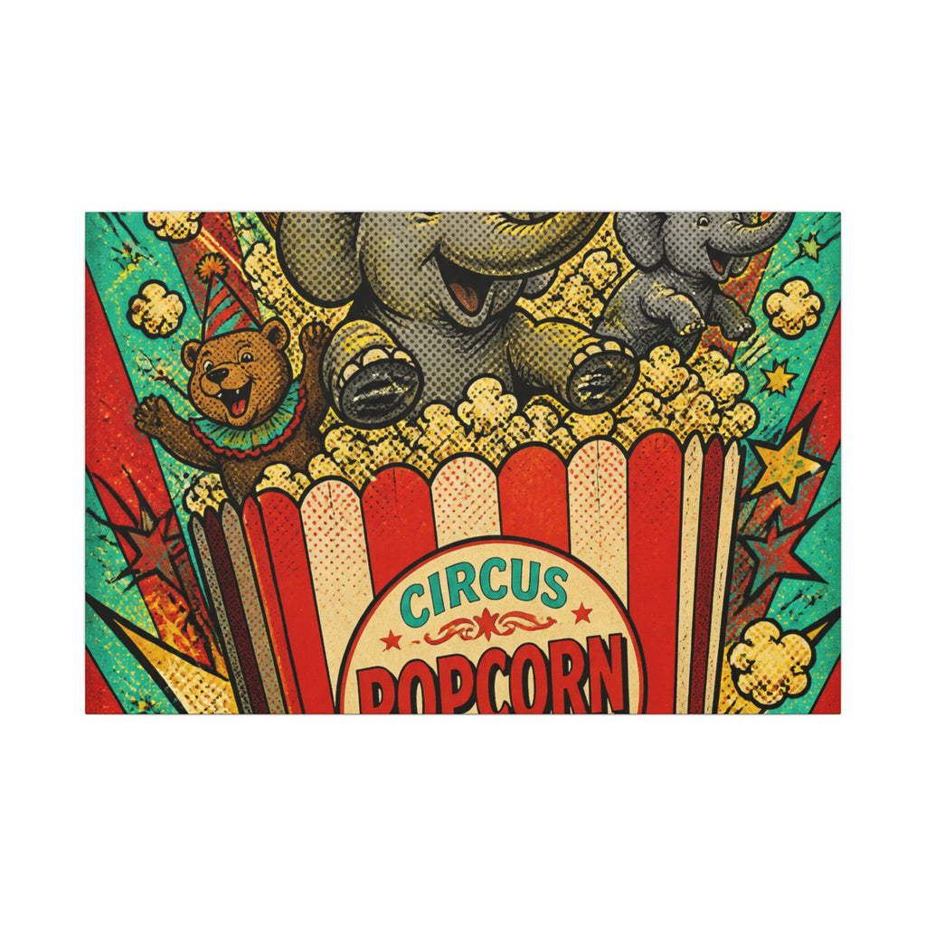 Popcorn Box Animals Wall Art Canvas 16×20 Pop Art Living Room Decor Maximalist Print