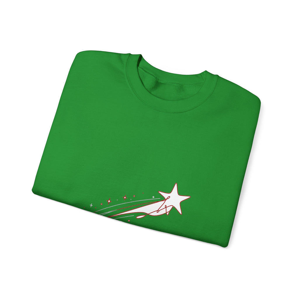 Matching Couple Sweatshirt - Shooting Star & North Star Matching Couple Crewneck Sweatshirt Minimalist Art His Hers Valentine Gift - Design A