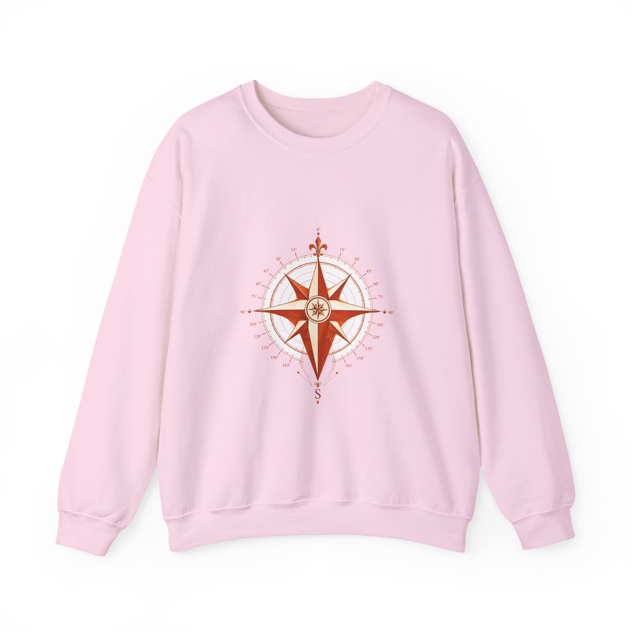 Matching Couple Sweatshirt - Compass North & South Matching Couple Comfort Colors Crew Geometric Art His Hers Love Gift - Design B