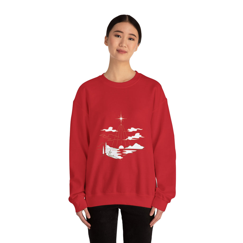 Matching Couple Sweatshirt - Evening & Morning Star Matching Couple Premium Fleece Sweatshirt Minimalist Art His Hers Christmas Gift - Design A
