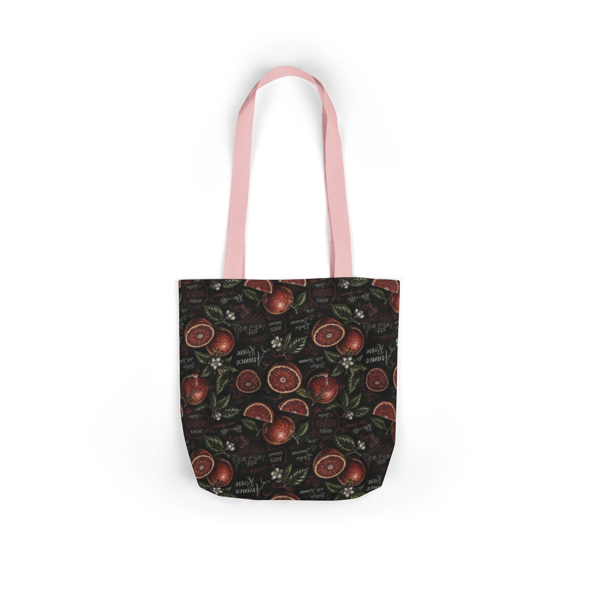 Blood Oranges Canvas Tote Bag Mediterranean Kitchen Chalk Art Design Italian Cottagecore Gift
