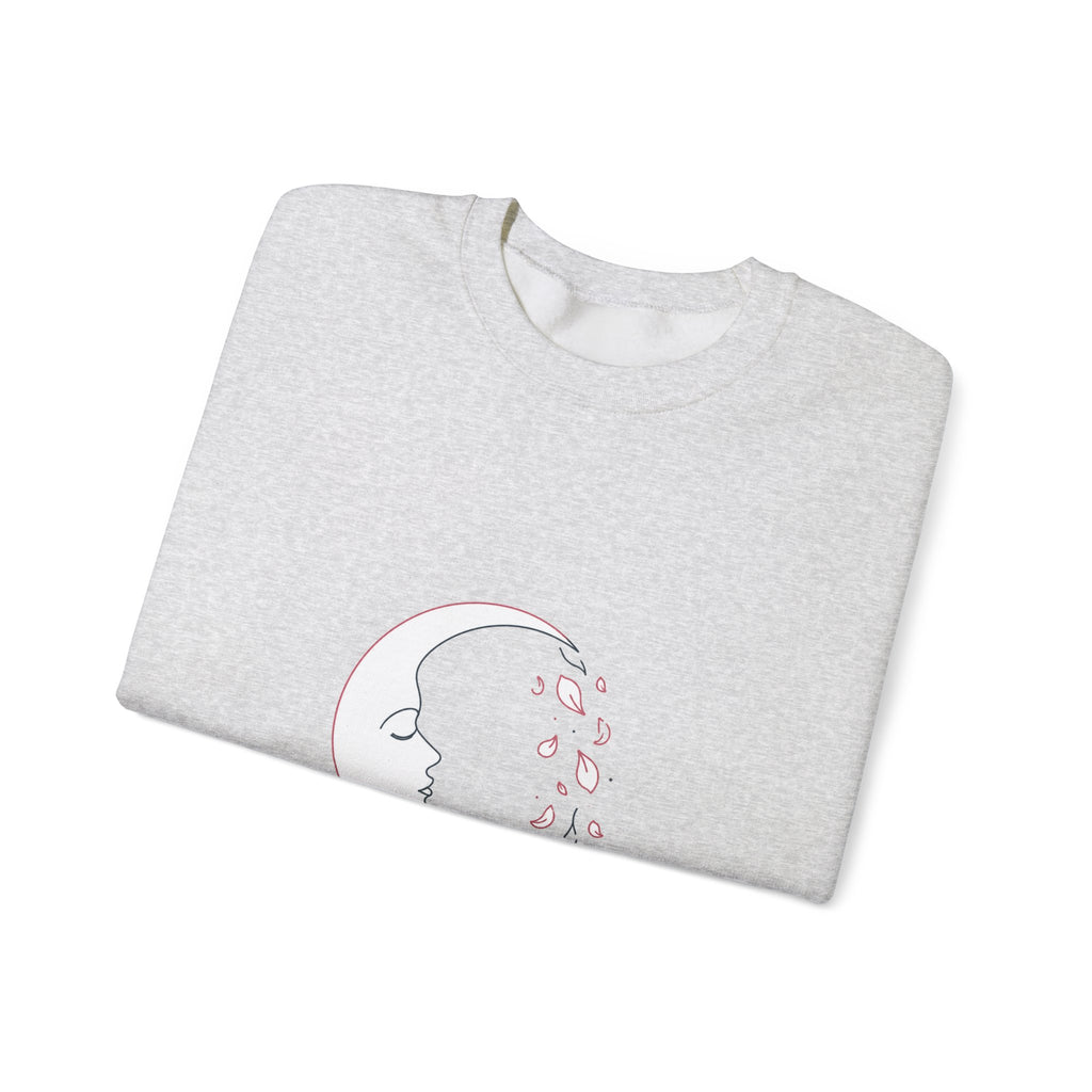 Matching Couple Sweatshirt - Waxing & Waning Moon Matching Couple Comfort Colors Crew Minimalist Art His Hers Christmas Gift - Design B