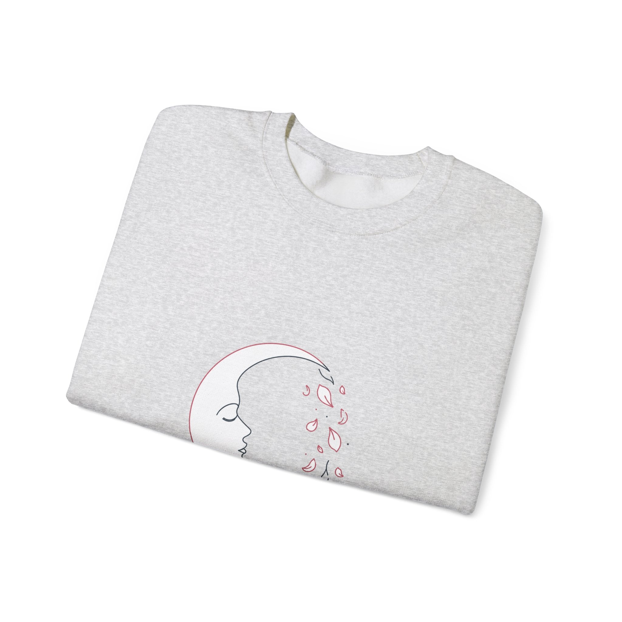 Matching Couple Sweatshirt - Waxing & Waning Moon Matching Couple Comfort Colors Crew Minimalist Art His Hers Christmas Gift - Design B