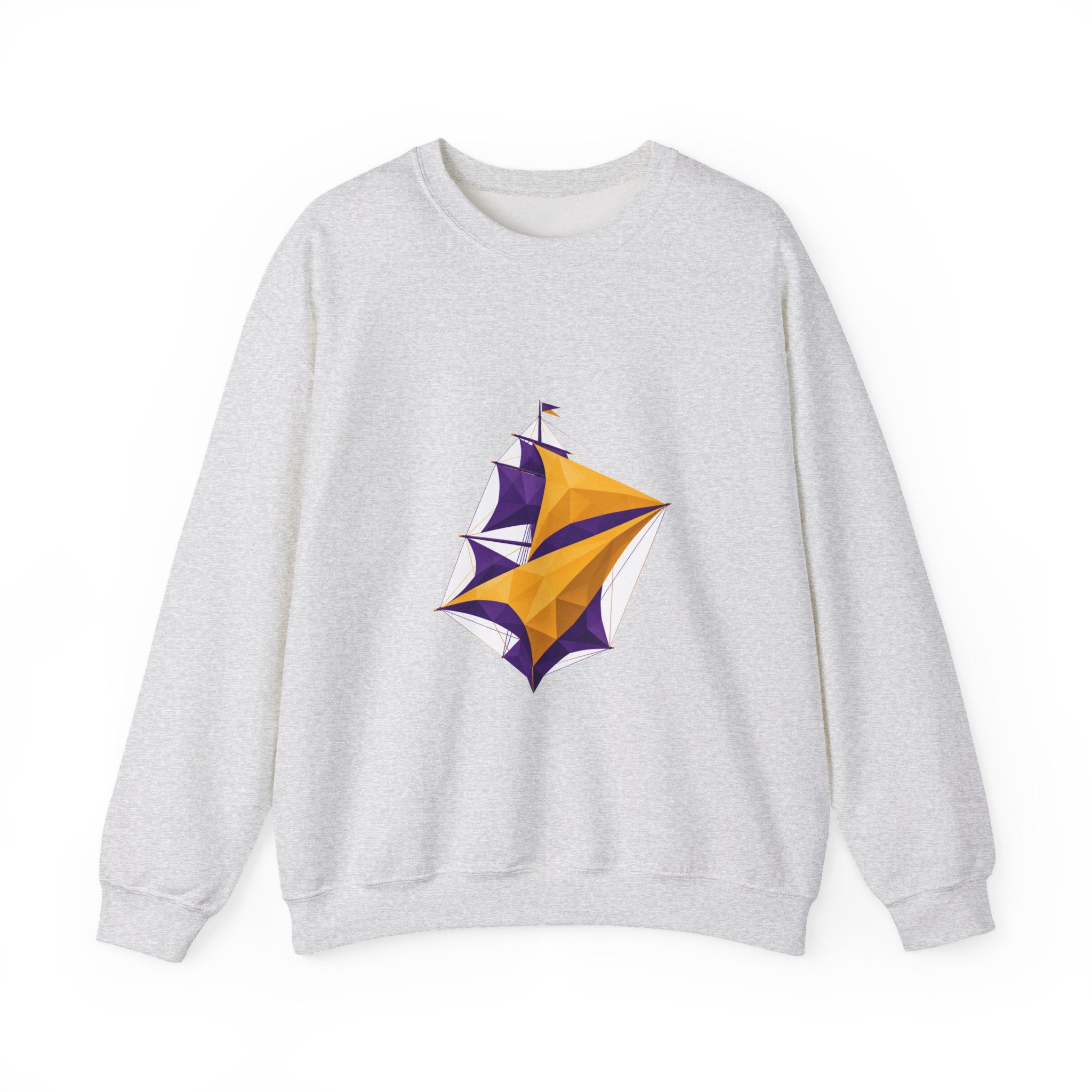 Matching Couple Sweatshirt - Anchor & Sail Matching Couple Crewneck Sweatshirt Geometric Art His Hers Couple Gift - Design B