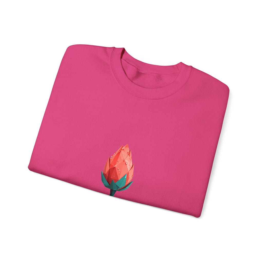 Matching Couple Sweatshirt - Open & Closed Lotus Matching Couple Premium Fleece Sweatshirt Geometric Art His Hers Love Gift - Design B