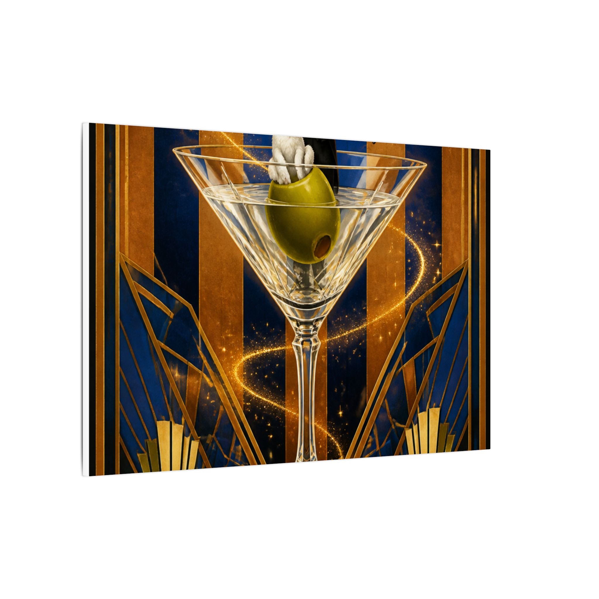 Martini Magician Wall Art Canvas 16×20 Art Deco Entryway Decor Maximalist Print