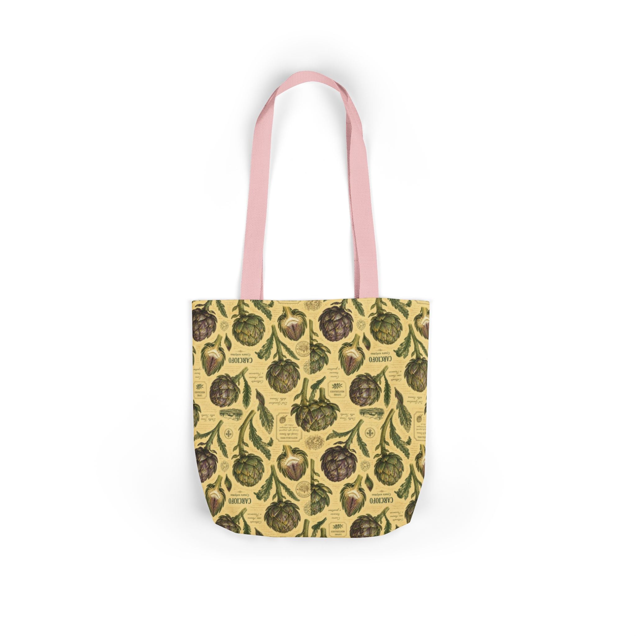 Globe Artichokes Canvas Tote Bag Mediterranean Kitchen Botanical Design Italian Cottagecore Gift