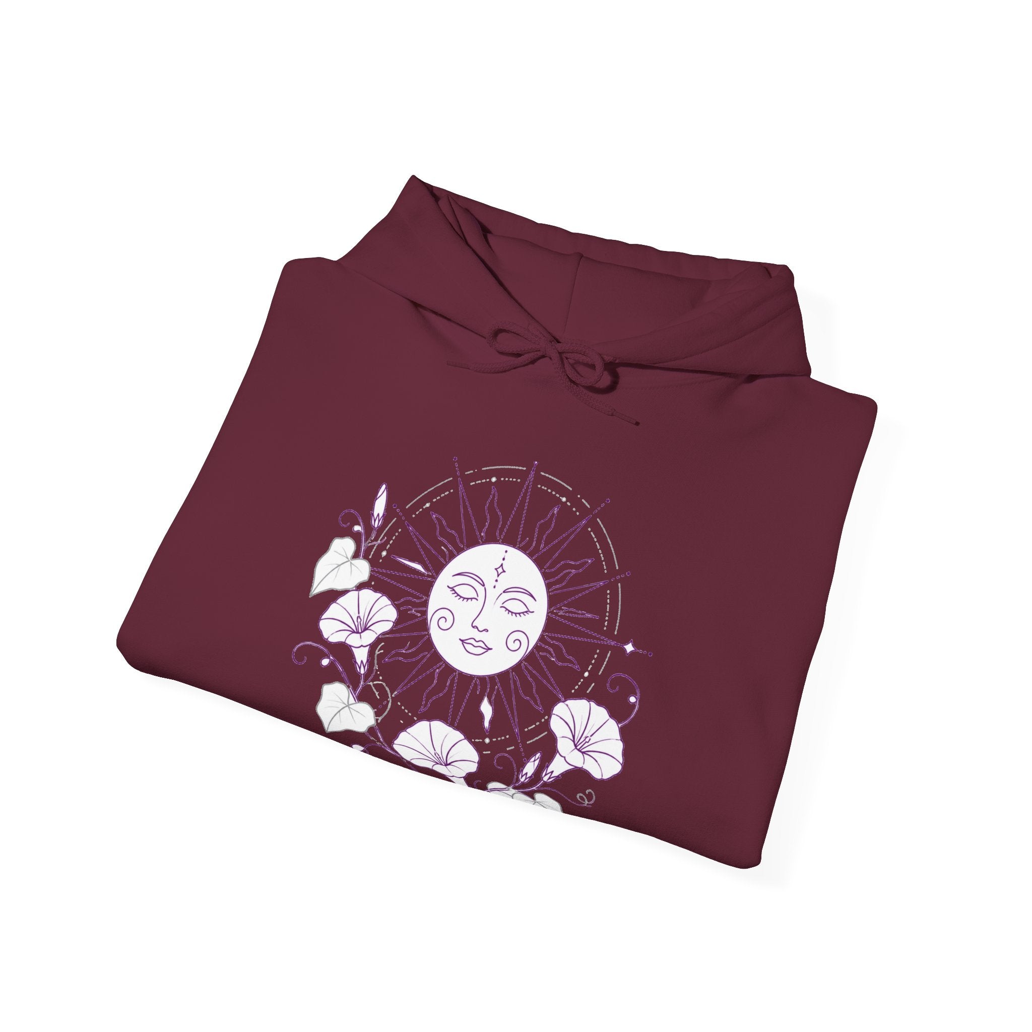 Matching Couple Sweatshirt - Sun & Moon Matching Couple Hooded Sweatshirt Minimalist Art His Hers Valentine Gift - Design B