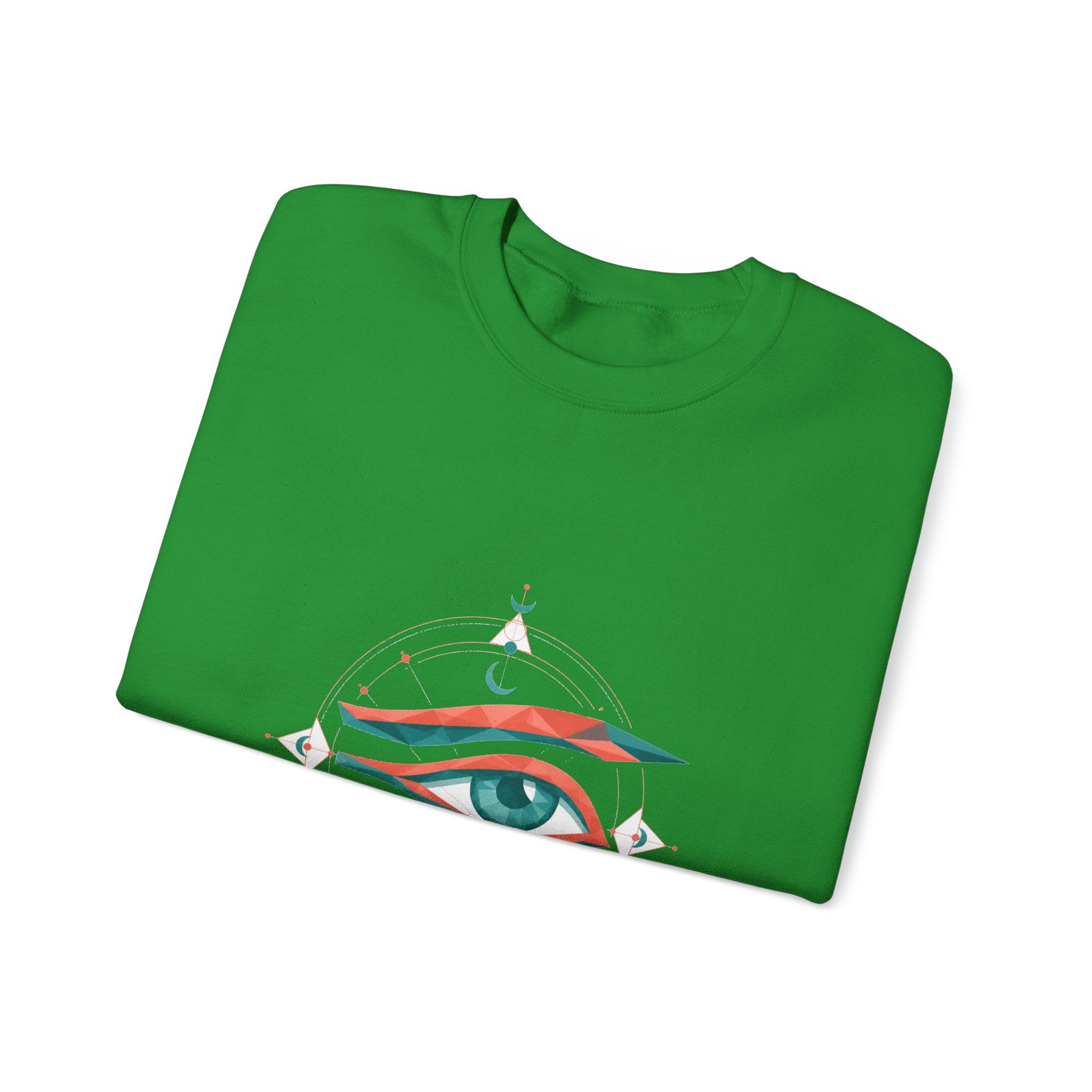 Matching Couple Sweatshirt - Eye of Ra & Horus Matching Couple Comfort Colors Crew Geometric Art His Hers Love Gift - Design B