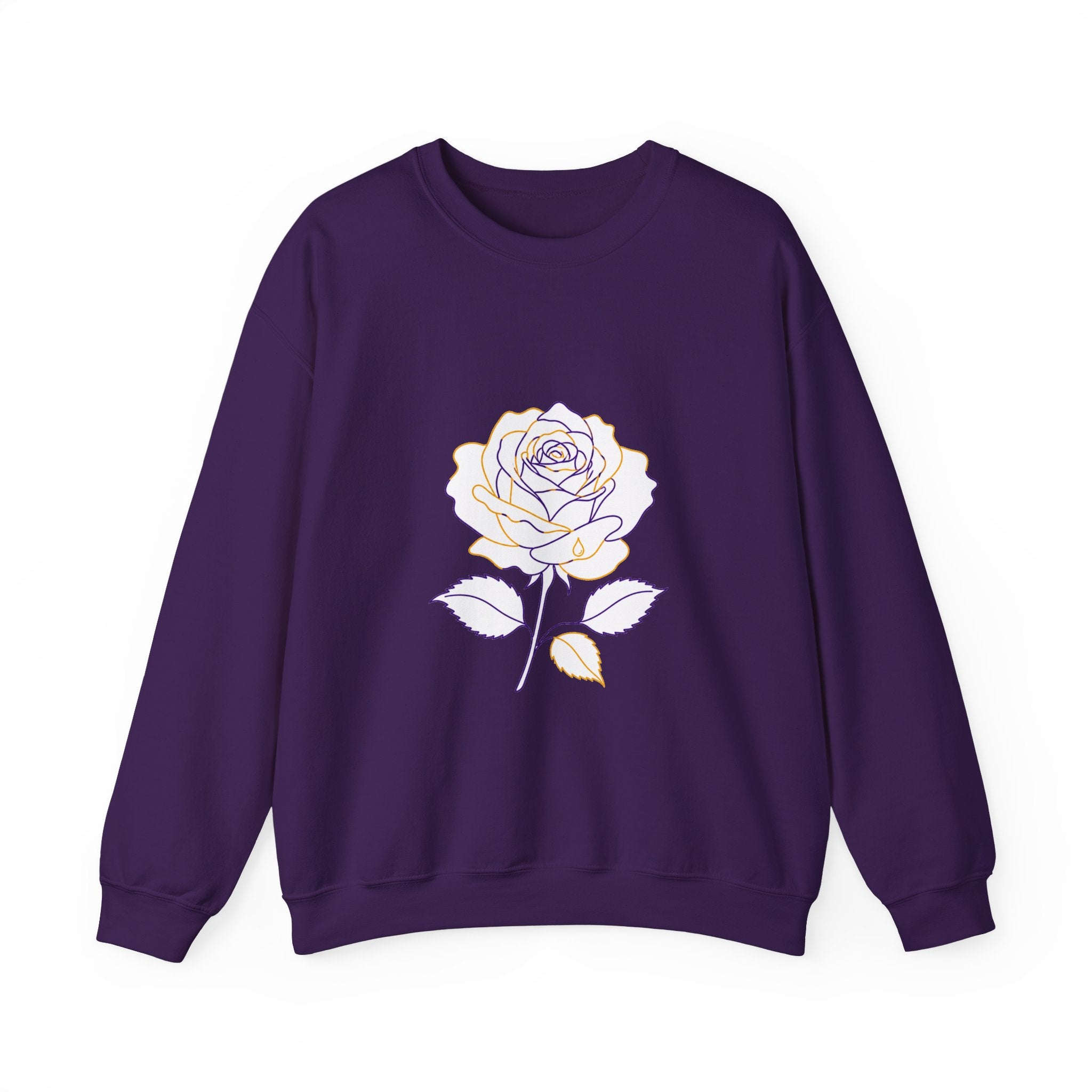 Matching Couple Sweatshirt - Rose & Thorn Matching Couple Premium Fleece Sweatshirt Minimalist Art His Hers Christmas Gift - Design A