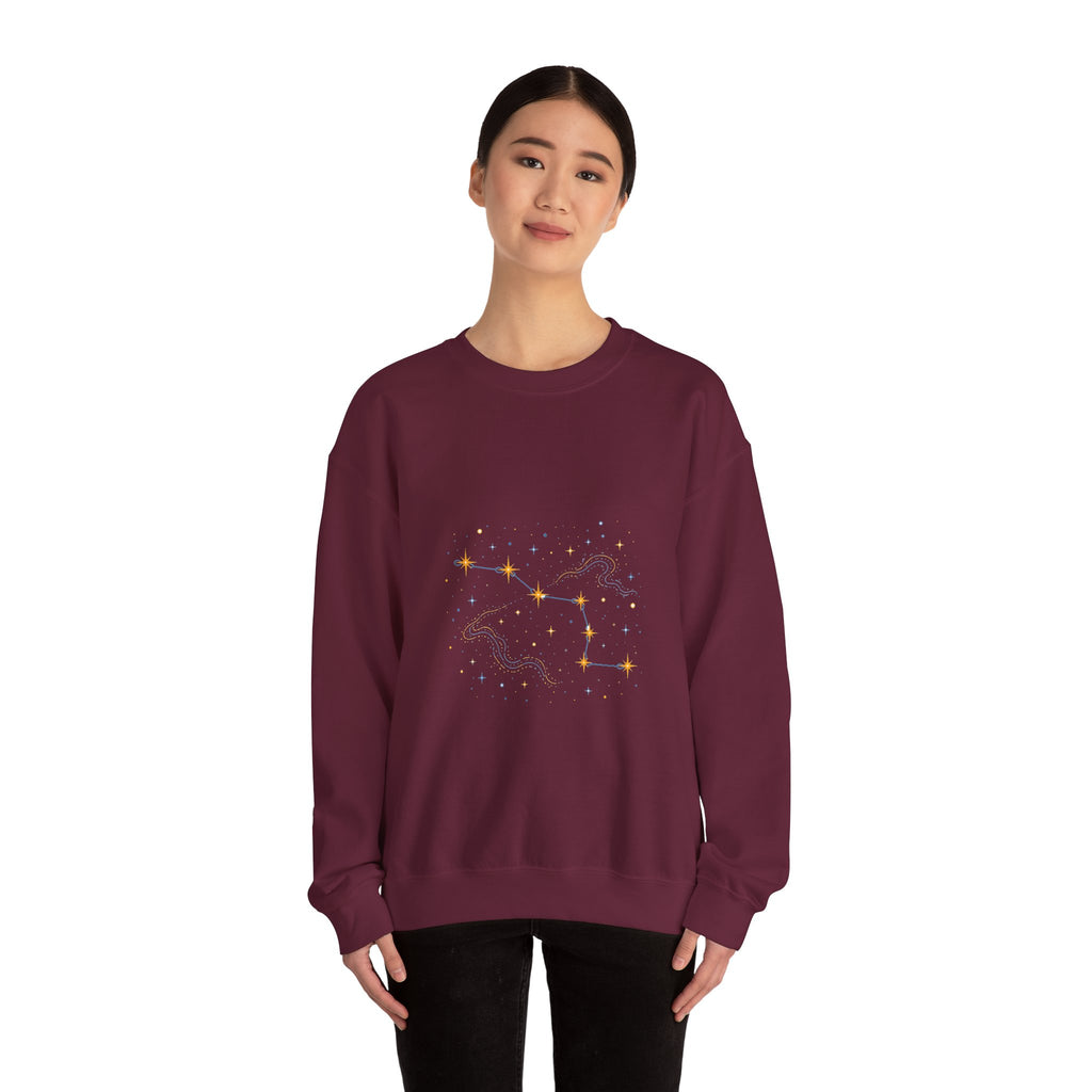 Matching Couple Sweatshirt - Big & Little Dipper Matching Couple Crewneck Sweatshirt Minimalist Art His Hers Valentine Gift - Design A