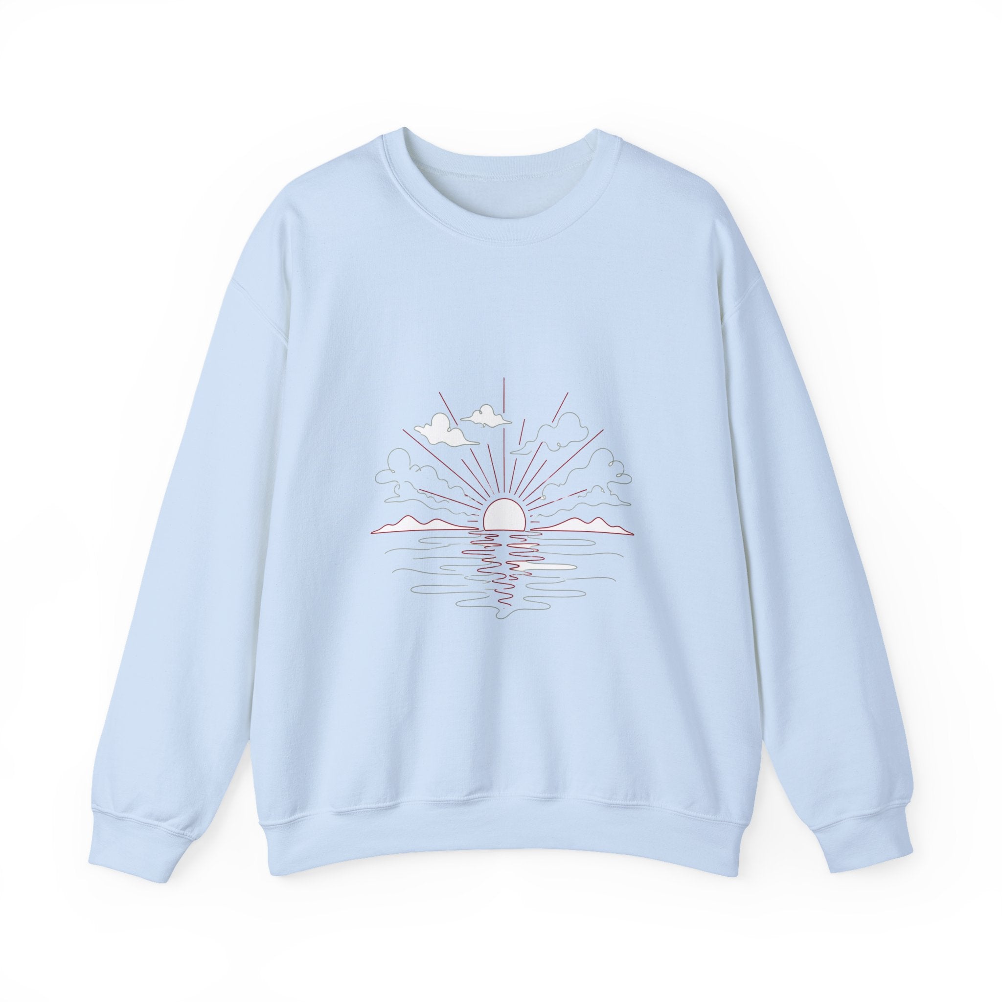 Matching Couple Sweatshirt - Sunrise & Sunset Matching Couple Comfort Colors Crew Minimalist Art His Hers Christmas Gift - Design A