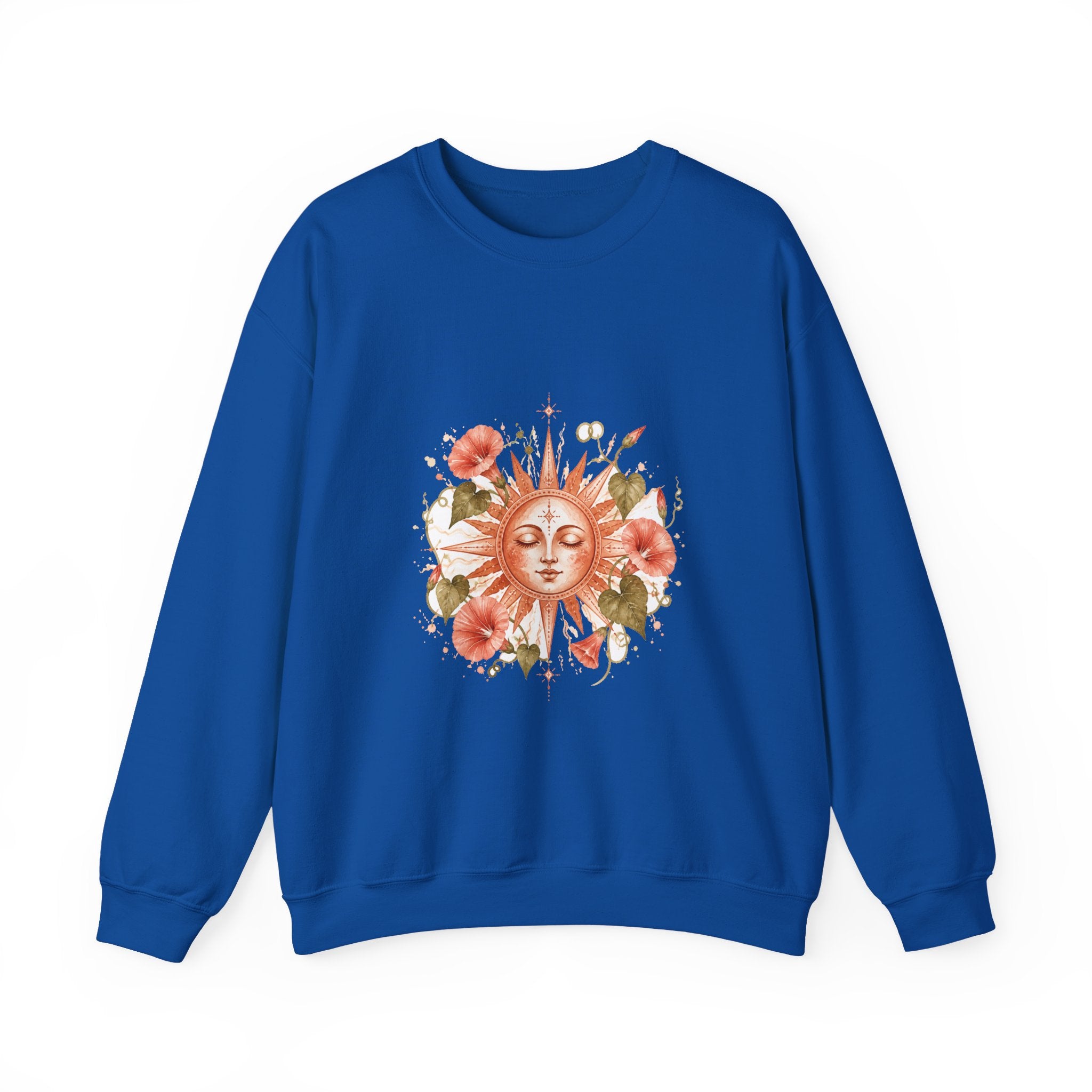 Matching Couple Sweatshirt - Sun & Moon Matching Couple Comfort Colors Crew Watercolor Art His Hers Birthday Gift - Design B