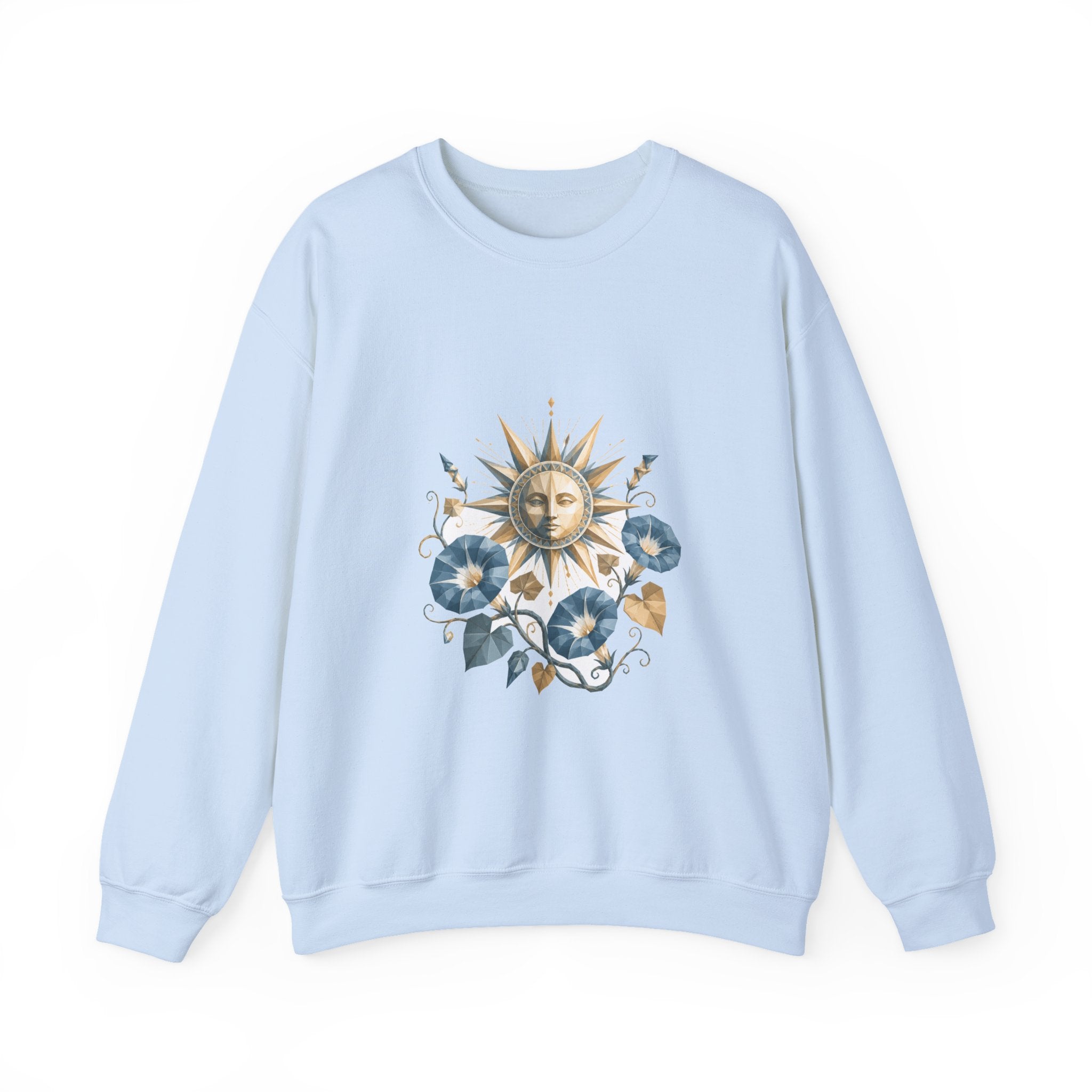 Matching Couple Sweatshirt - Sun & Moon Matching Couple Crewneck Sweatshirt Geometric Art His Hers Couple Gift - Design B