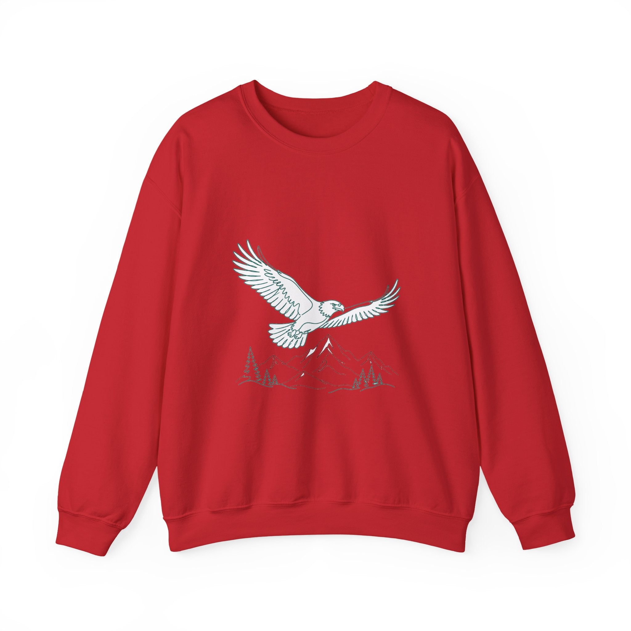 Matching Couple Sweatshirt - Eagle & Whale Matching Couple Crewneck Sweatshirt Minimalist Art His Hers Valentine Gift - Design A