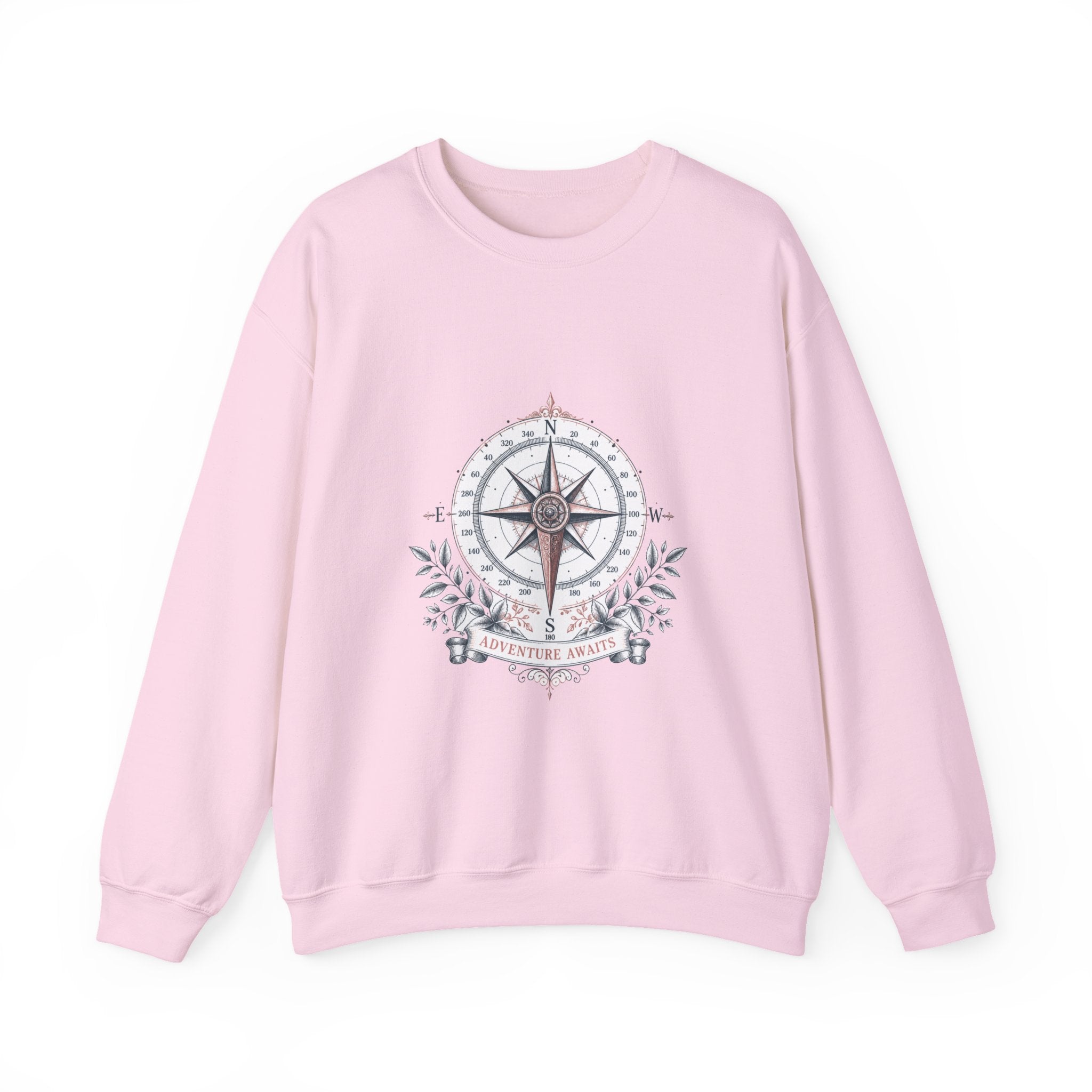 Matching Couple Sweatshirt - Compass North & South Matching Couple Crewneck Sweatshirt Vintage Art His Hers Wedding Gift - Design B