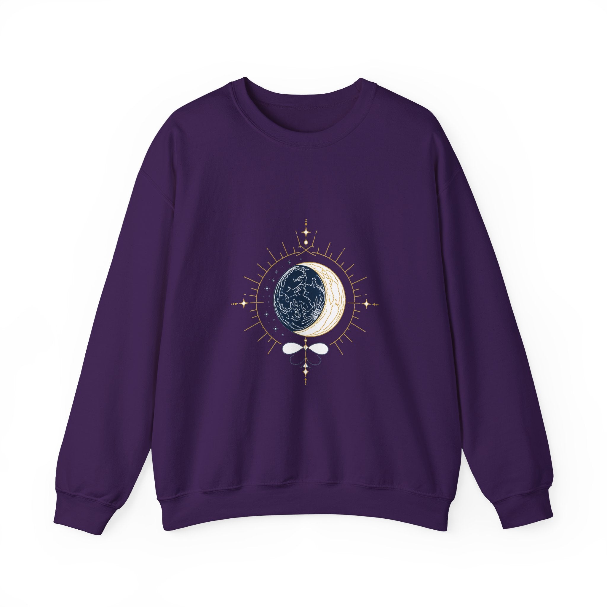 Matching Couple Sweatshirt - Solar & Lunar Eclipse Matching Couple Premium Fleece Sweatshirt Minimalist Art His Hers Christmas Gift - Design B