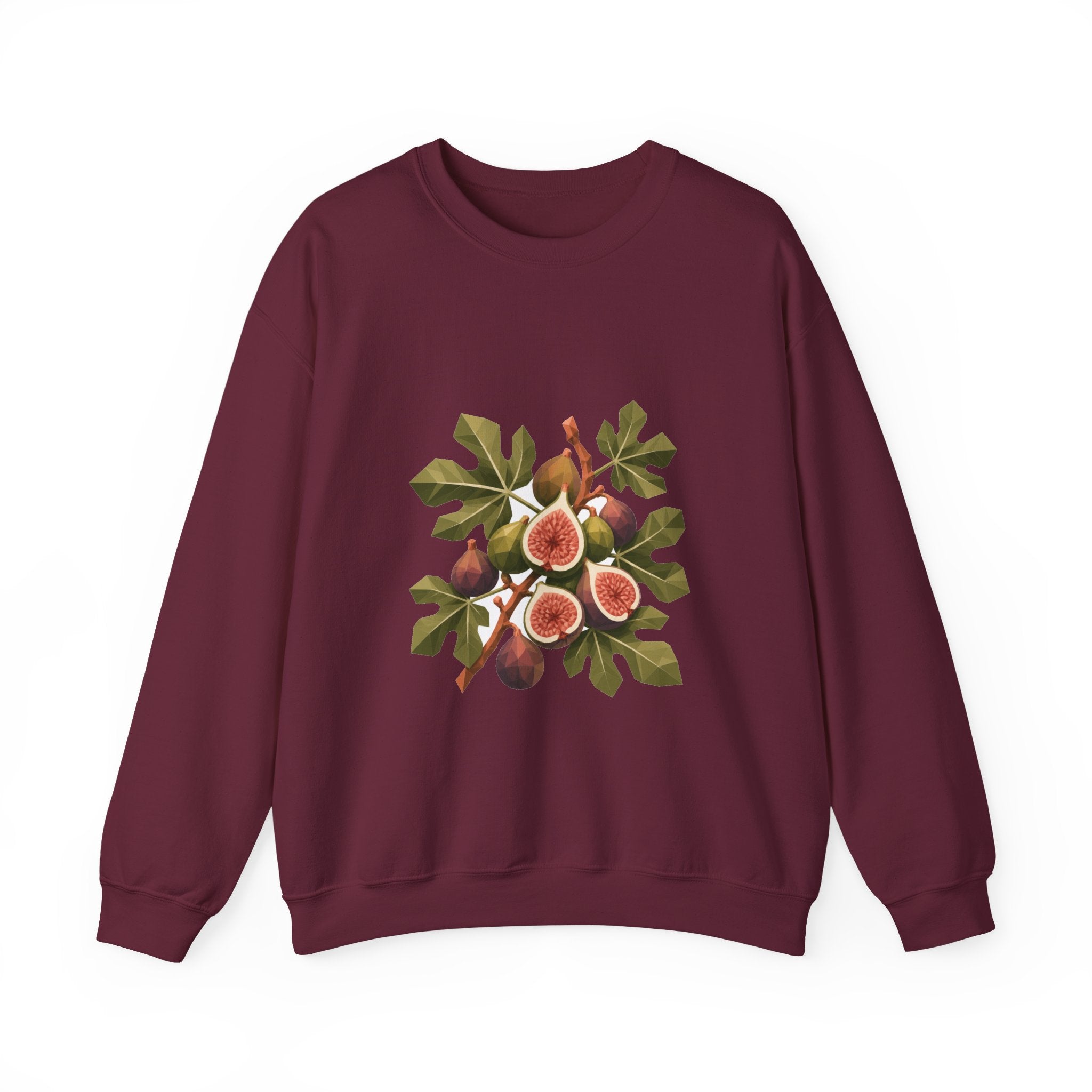 Matching Couple Sweatshirt - Olive Branch & Fig Matching Couple Premium Fleece Sweatshirt Geometric Art His Hers Love Gift - Design B
