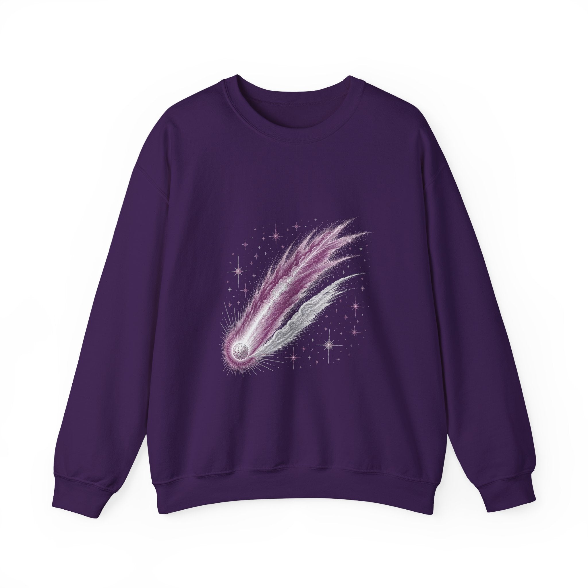 Matching Couple Sweatshirt - Comet & Asteroid Matching Couple Comfort Colors Crew Vintage Art His Hers Honeymoon Gift - Design A