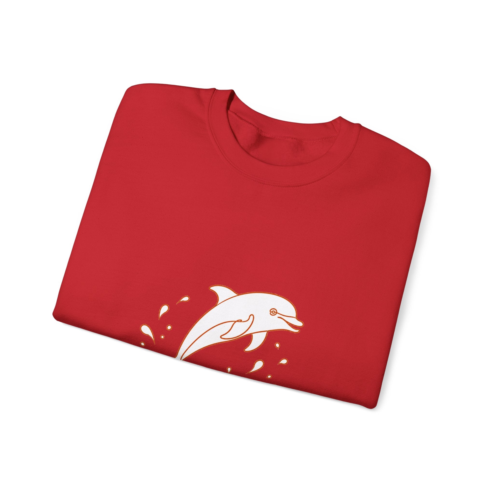 Matching Couple Sweatshirt - Shark & Dolphin Matching Couple Crewneck Sweatshirt Minimalist Art His Hers Valentine Gift - Design B