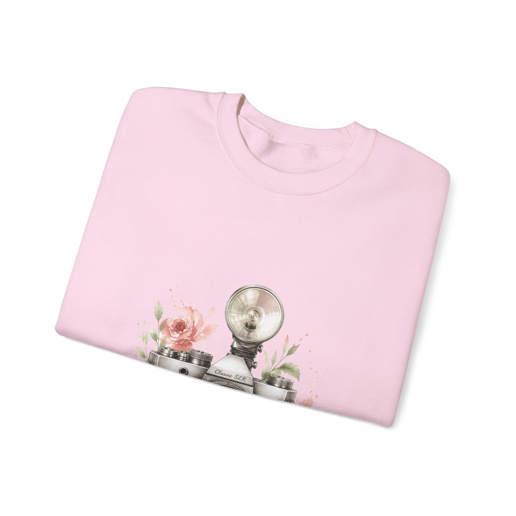 Matching Couple Sweatshirt - Camera & Film Matching Couple Crewneck Sweatshirt Watercolor Art His Hers Engagement Gift - Design A