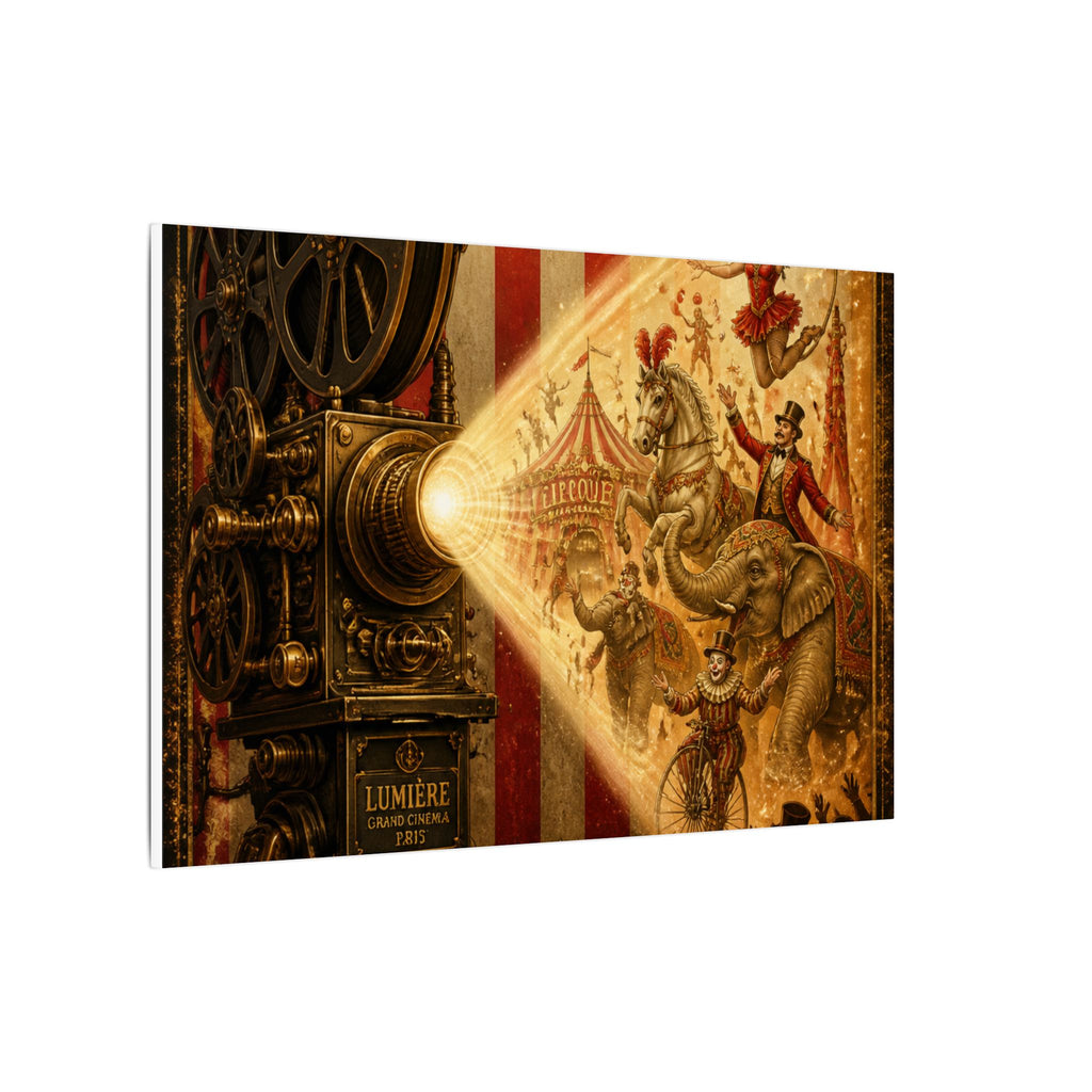 Film Camera Projector Show Wall Art Canvas 24×36 Baroque Studio Decor Maximalist Print