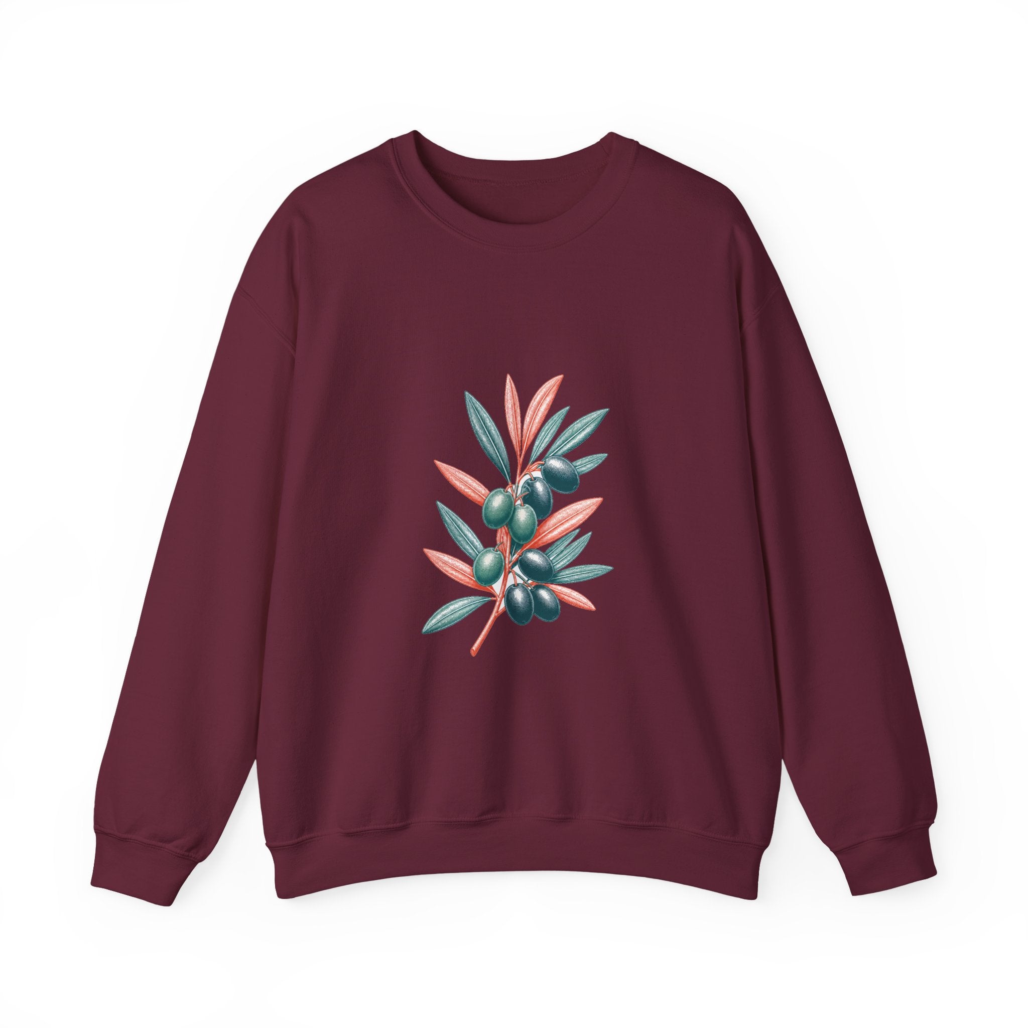 Matching Couple Sweatshirt - Olive Branch & Fig Matching Couple Comfort Colors Crew Vintage Art His Hers Honeymoon Gift - Design A