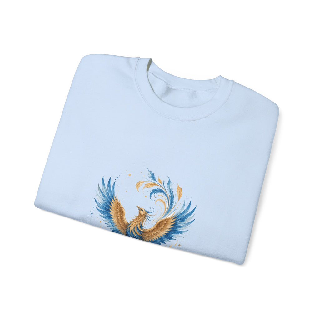 Matching Couple Sweatshirt - Dragon & Phoenix Matching Couple Premium Fleece Sweatshirt Watercolor Art His Hers Birthday Gift - Design B