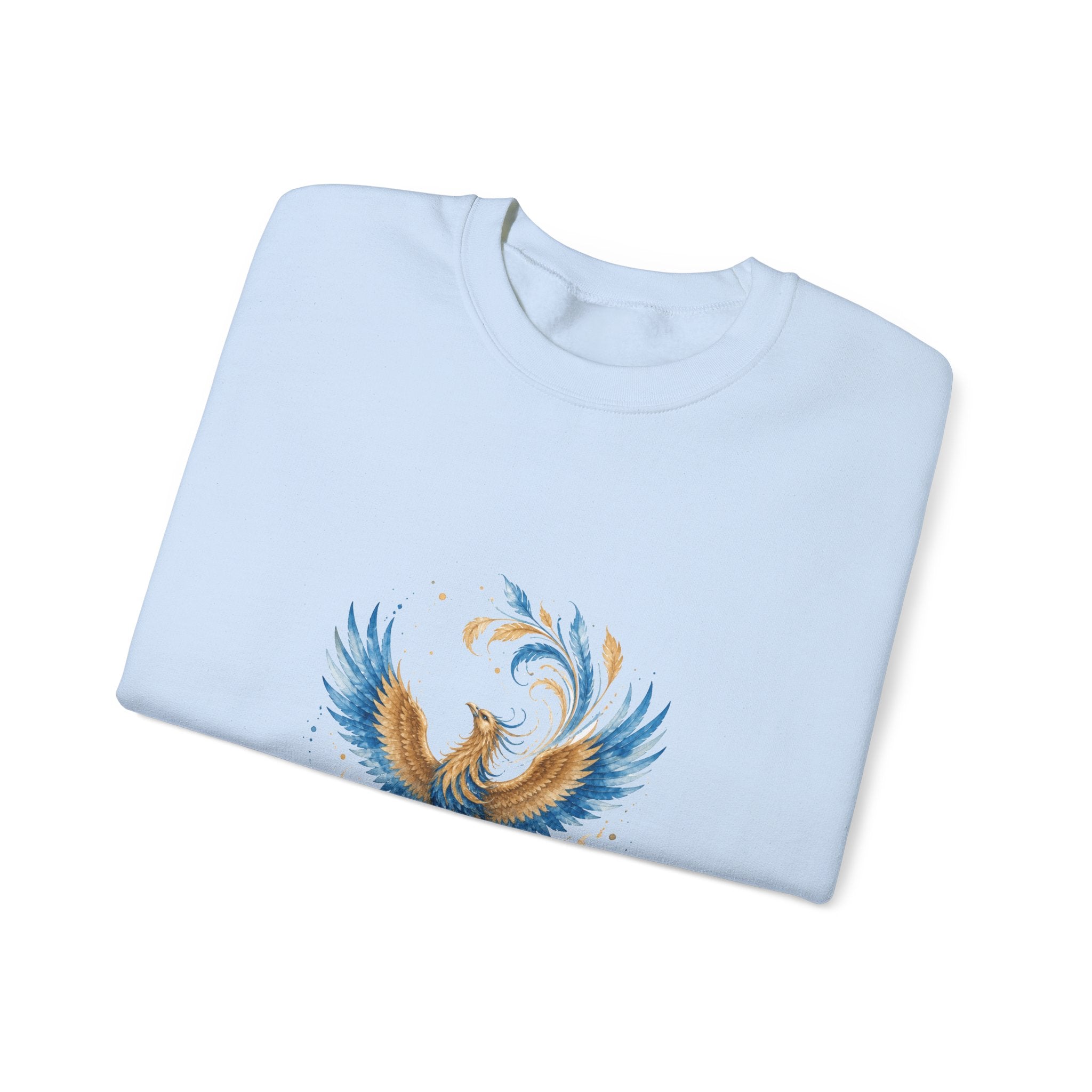 Matching Couple Sweatshirt - Dragon & Phoenix Matching Couple Premium Fleece Sweatshirt Watercolor Art His Hers Birthday Gift - Design B
