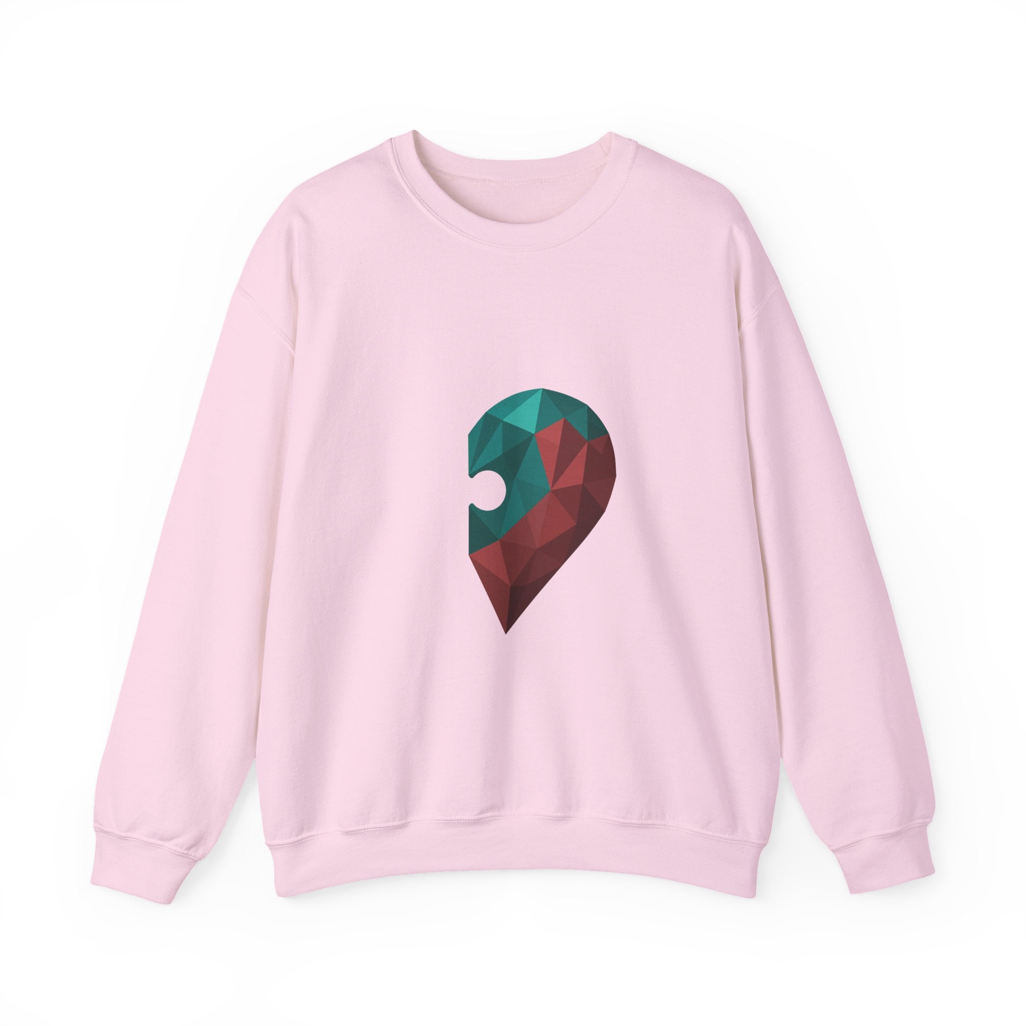 Matching Couple Sweatshirt - Puzzle Pieces Matching Couple Premium Fleece Sweatshirt Geometric Art His Hers Love Gift - Design B