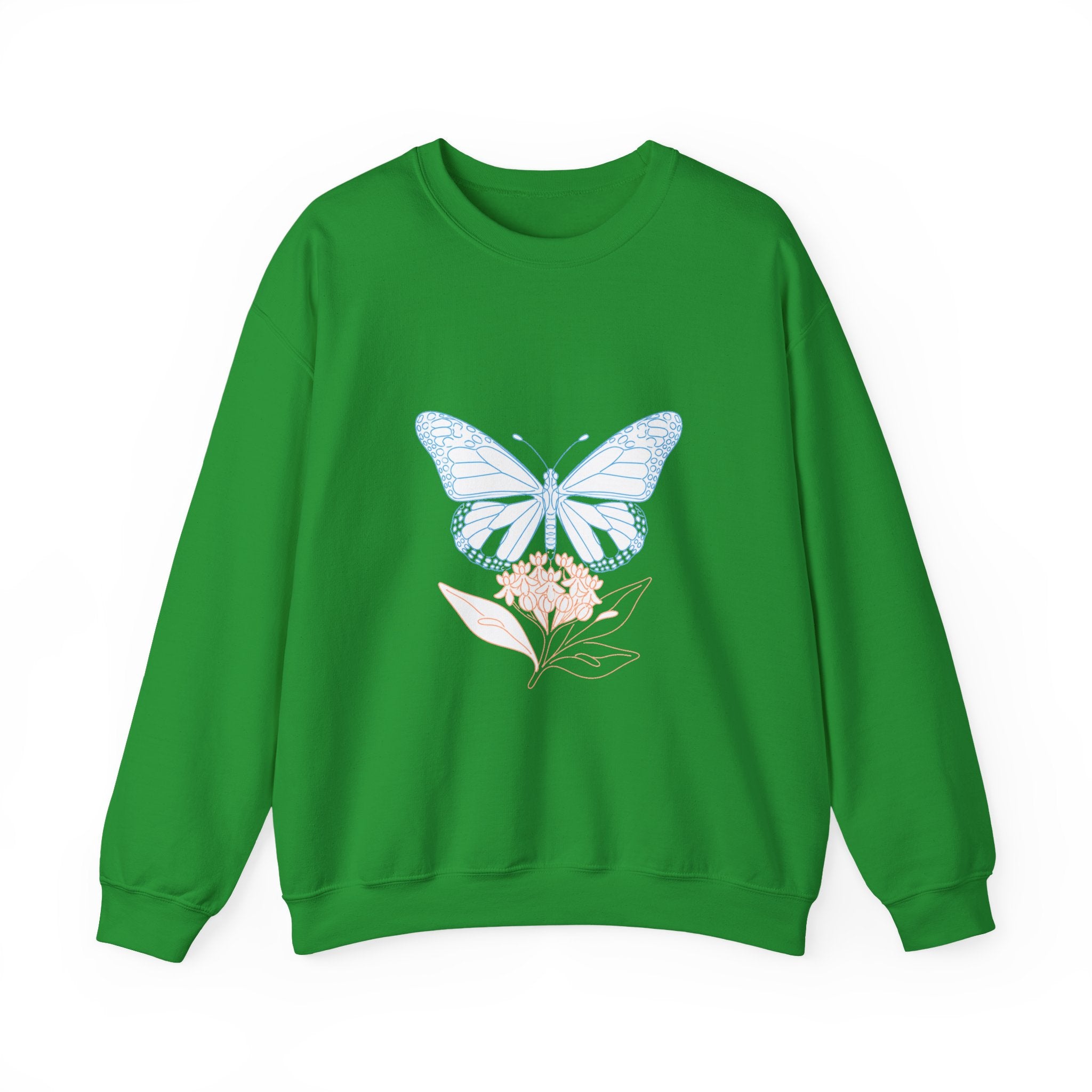 Matching Couple Sweatshirt - Butterfly & Moth Matching Couple Crewneck Sweatshirt Minimalist Art His Hers Valentine Gift - Design A
