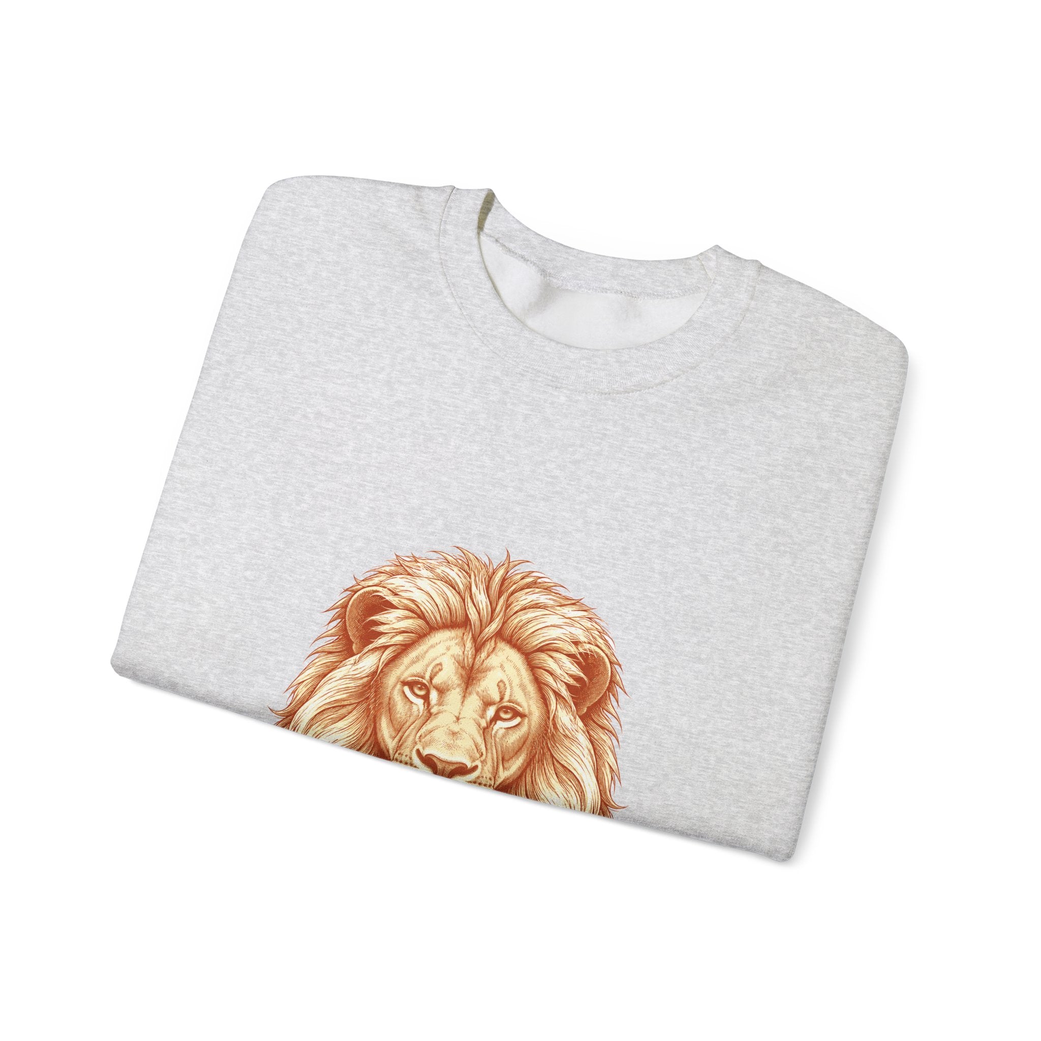 Matching Couple Sweatshirt - Lion & Lamb Matching Couple Comfort Colors Crew Hand-Drawn Art His Hers Anniversary Gift - Design A