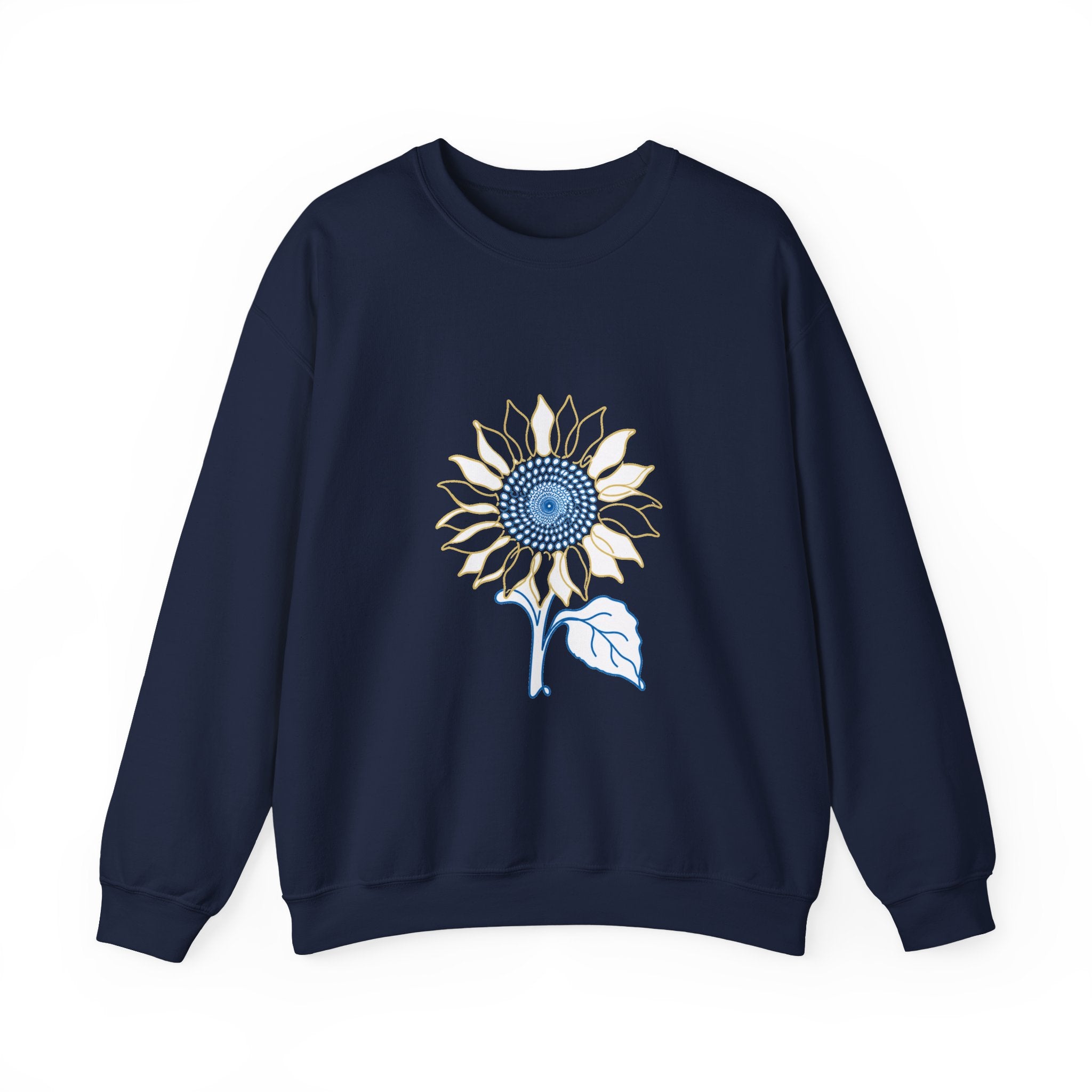 Matching Couple Sweatshirt - Sunflower & Moonflower Matching Couple Crewneck Sweatshirt Minimalist Art His Hers Valentine Gift - Design A