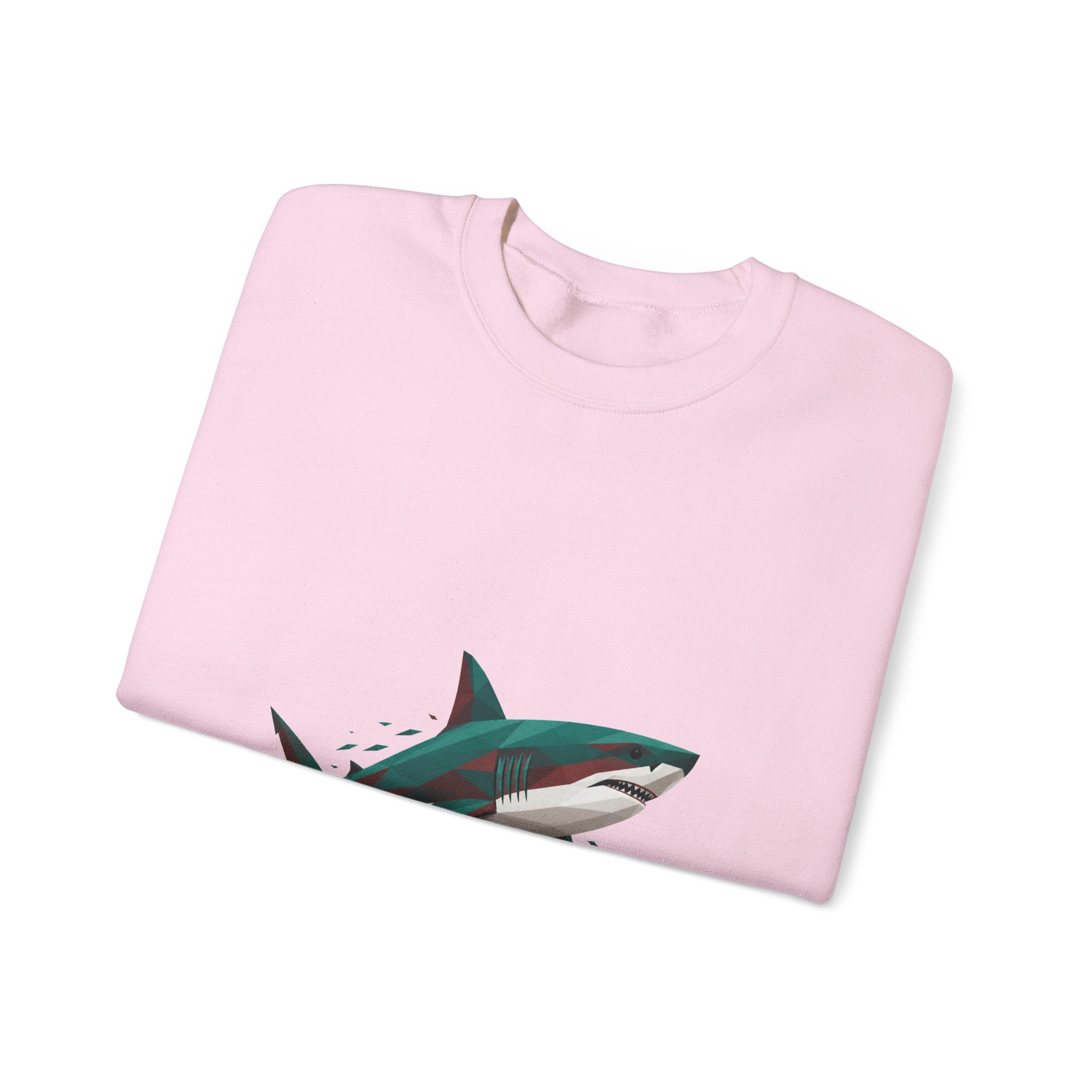 Matching Couple Sweatshirt - Shark & Dolphin Matching Couple Comfort Colors Crew Geometric Art His Hers Love Gift - Design A