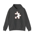 Matching Couple Sweatshirt - Puzzle Pieces Matching Couple Hooded Sweatshirt Minimalist Art His Hers Valentine Gift - Design B