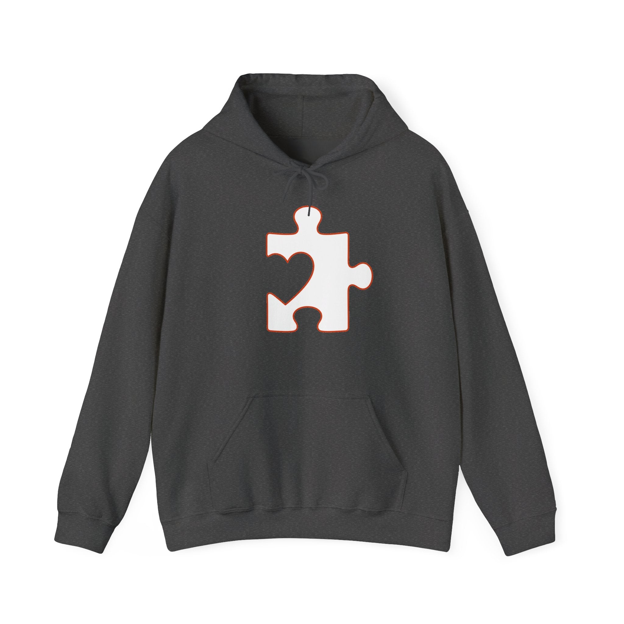 Matching Couple Sweatshirt - Puzzle Pieces Matching Couple Hooded Sweatshirt Minimalist Art His Hers Valentine Gift - Design B