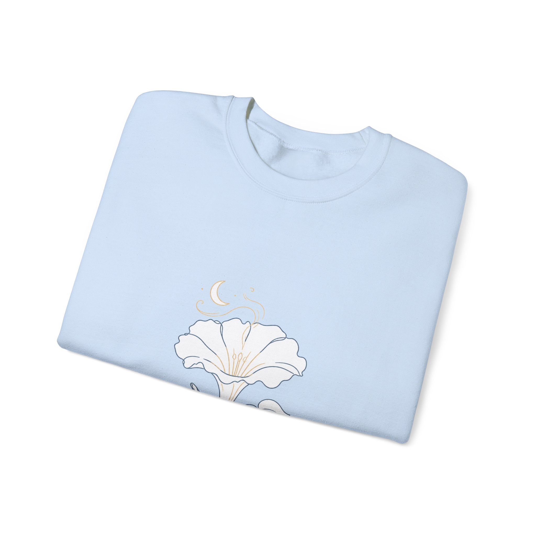 Matching Couple Sweatshirt - Sunflower & Moonflower Matching Couple Premium Fleece Sweatshirt Minimalist Art His Hers Christmas Gift - Design B