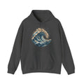 Matching Couple Sweatshirt - Mountain & Ocean Matching Couple Hooded Sweatshirt Geometric Art His Hers Couple Gift - Design B