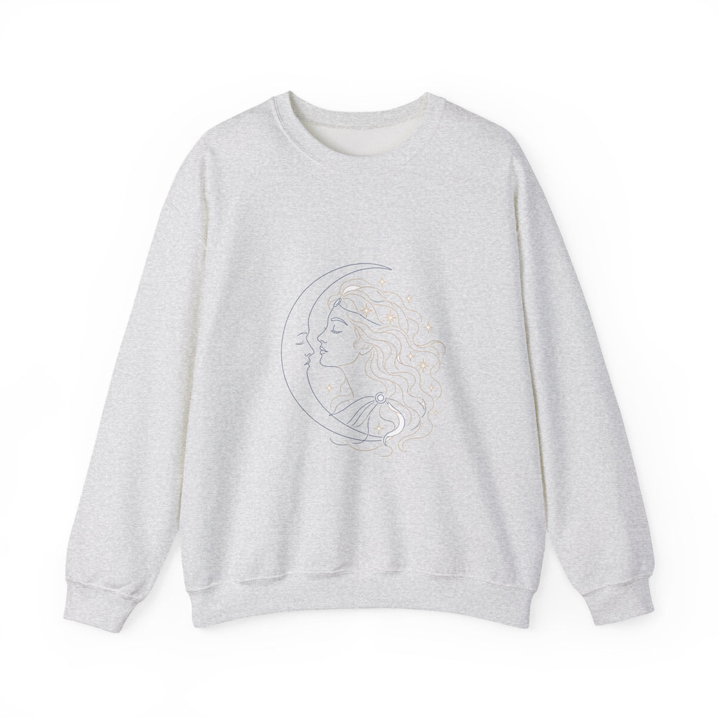 Matching Couple Sweatshirt - Helios & Selene Matching Couple Comfort Colors Crew Minimalist Art His Hers Christmas Gift - Design B