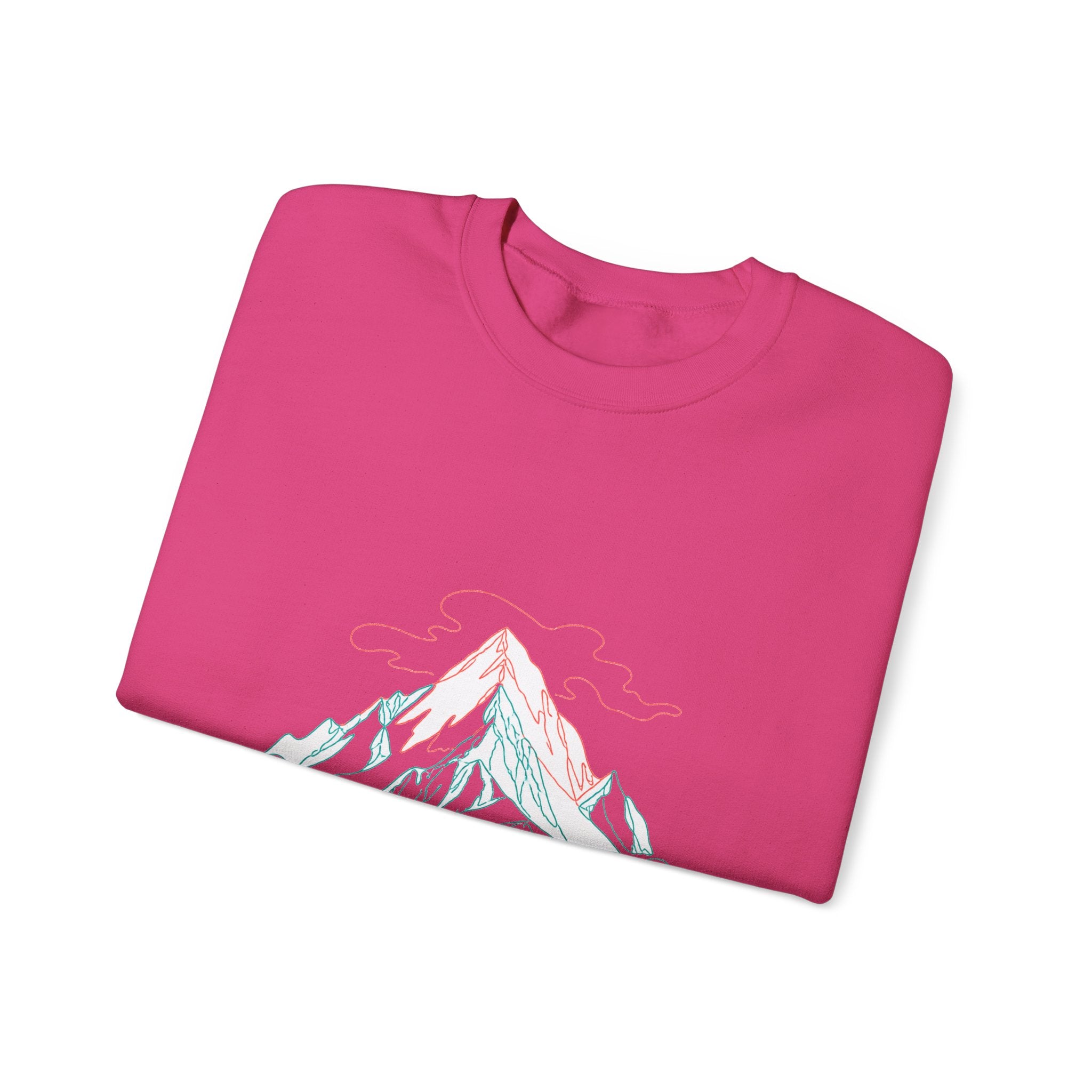 Matching Couple Sweatshirt - Mountain & Ocean Matching Couple Comfort Colors Crew Minimalist Art His Hers Christmas Gift - Design A