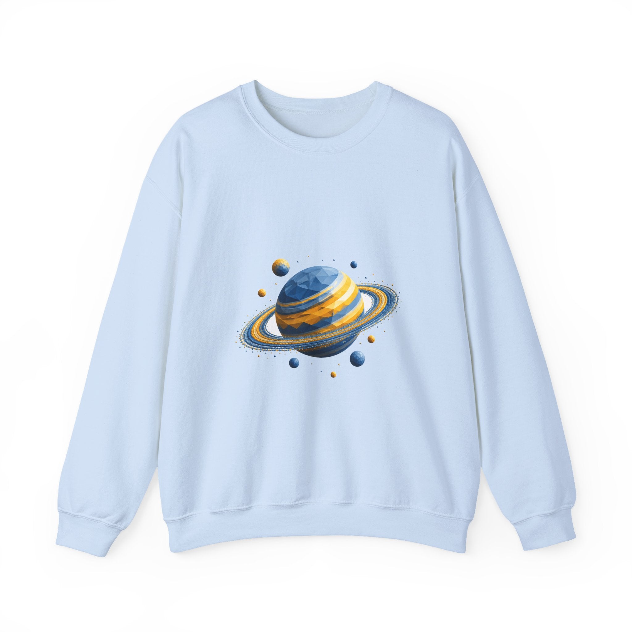 Matching Couple Sweatshirt - Astronaut & Planet Matching Couple Comfort Colors Crew Geometric Art His Hers Love Gift - Design B