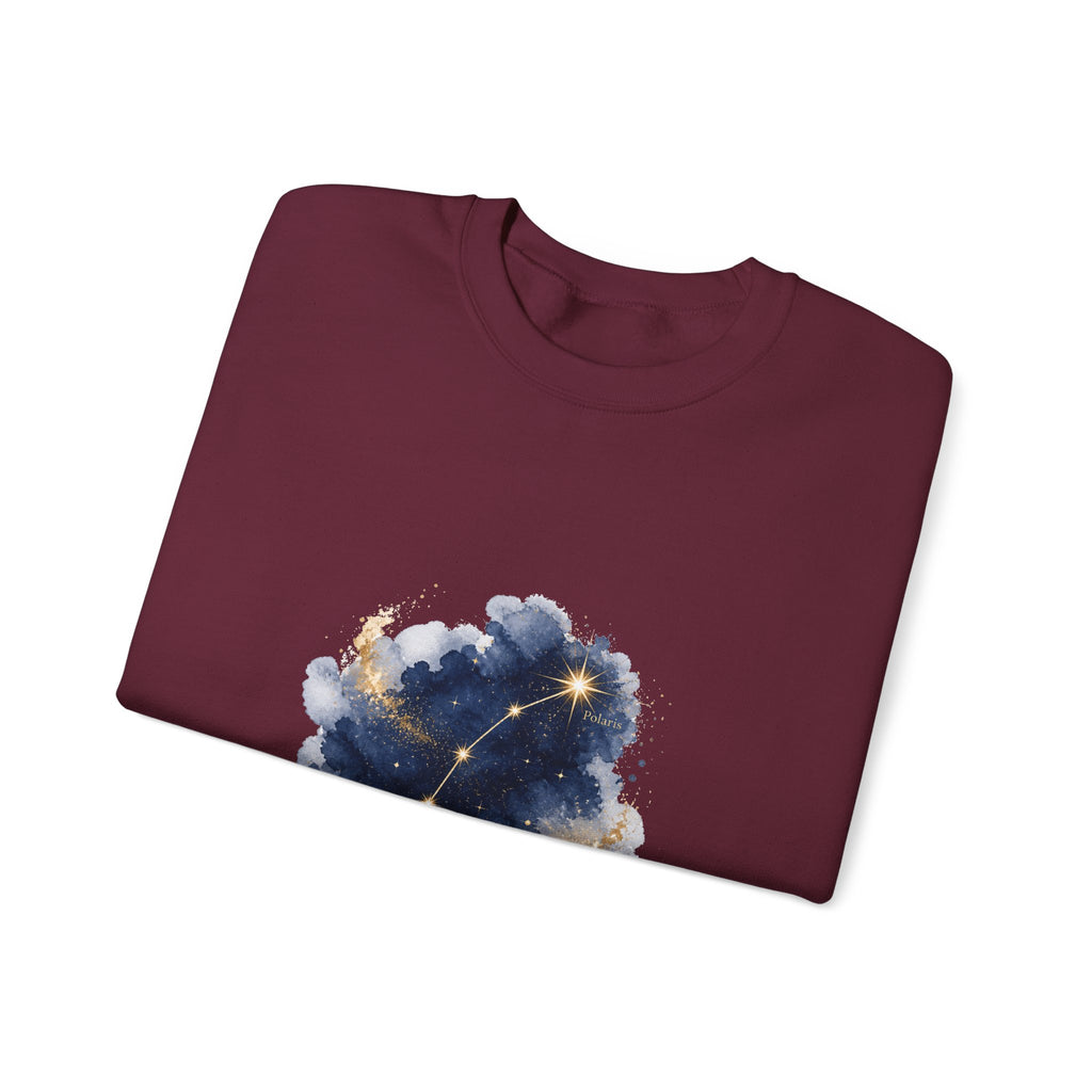 Matching Couple Sweatshirt - Big & Little Dipper Matching Couple Comfort Colors Crew Watercolor Art His Hers Birthday Gift - Design B
