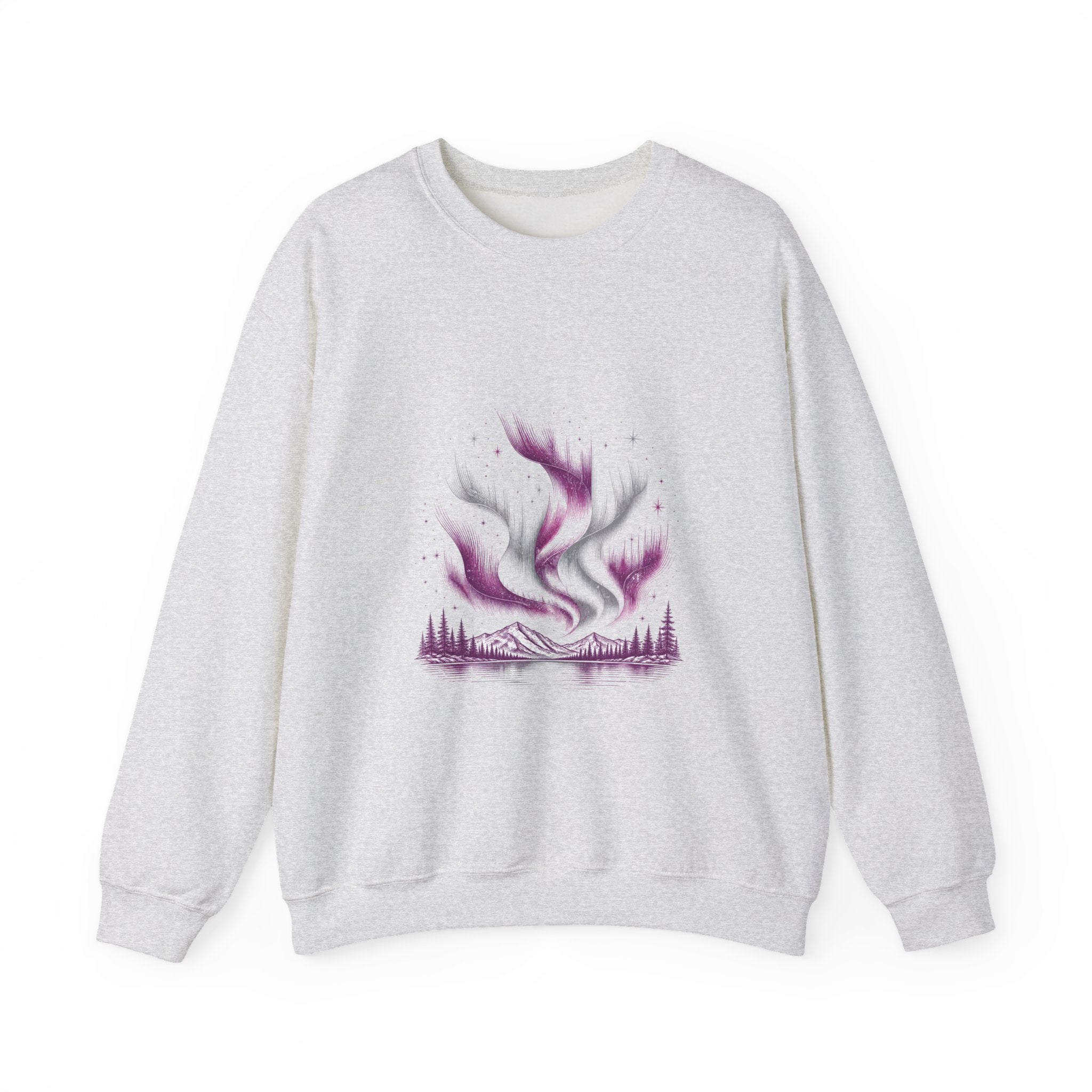 Matching Couple Sweatshirt - Aurora & Southern Cross Matching Couple Crewneck Sweatshirt Hand-Drawn Art His Hers Best Friend Gift - Design A