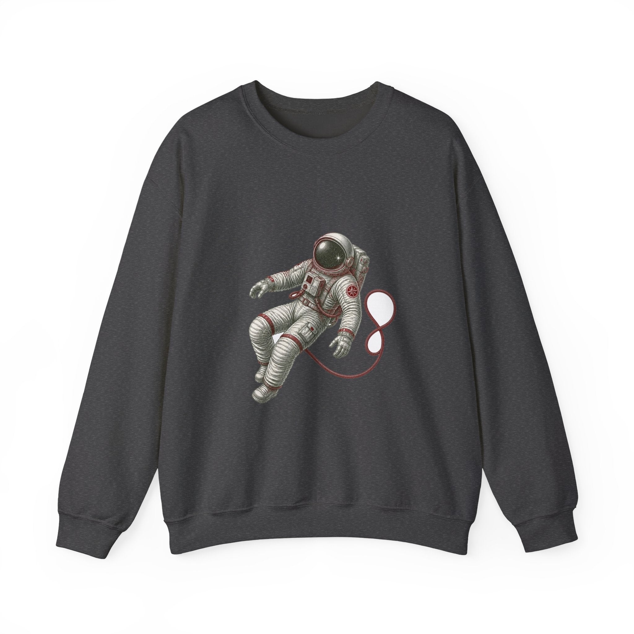 Matching Couple Sweatshirt - Astronaut & Planet Matching Couple Crewneck Sweatshirt Vintage Art His Hers Wedding Gift - Design A